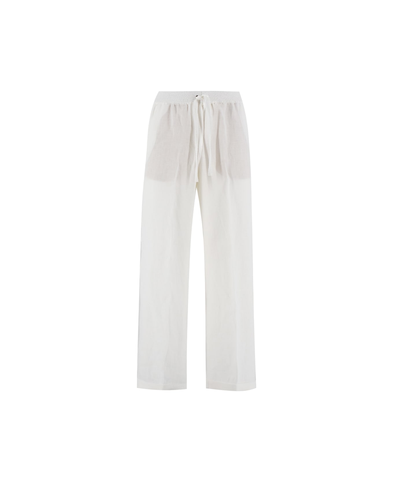 Le Tricot Perugia Trousers eng - WHITE