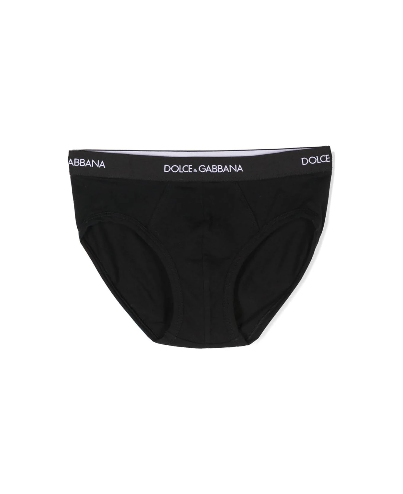 Dolce & Gabbana Set Of 2 Briefs With Logo - Black