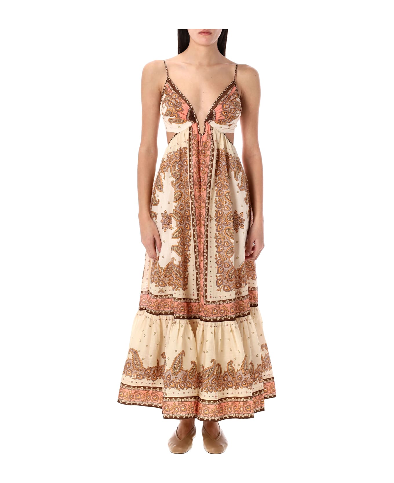 Zimmermann Maxine Ramie Dress - ORNAGE PASLEY