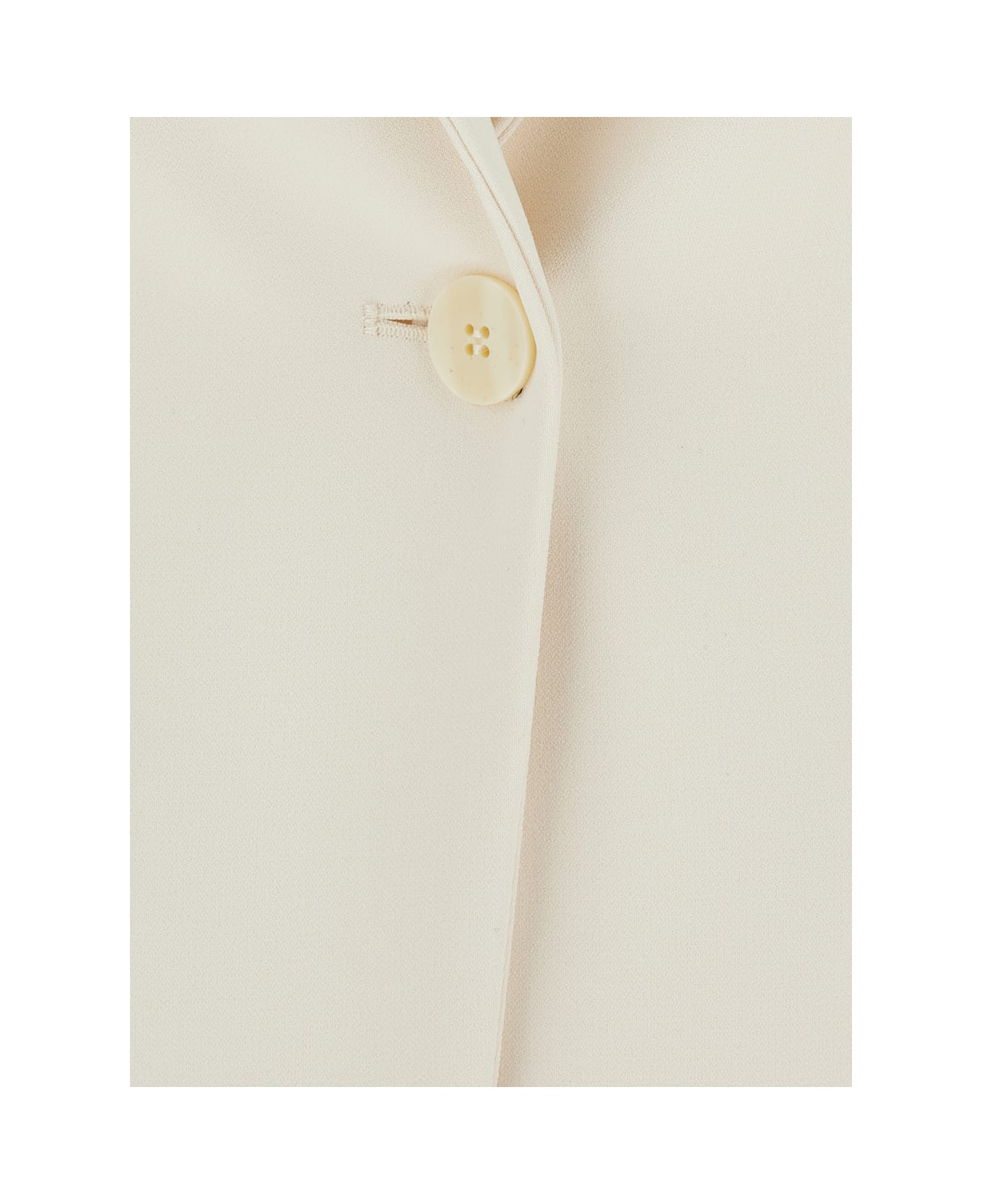 TwinSet Beige Single-breasted Jacket With Notched Revers In Viscose Blend Stretch Woman - Beige