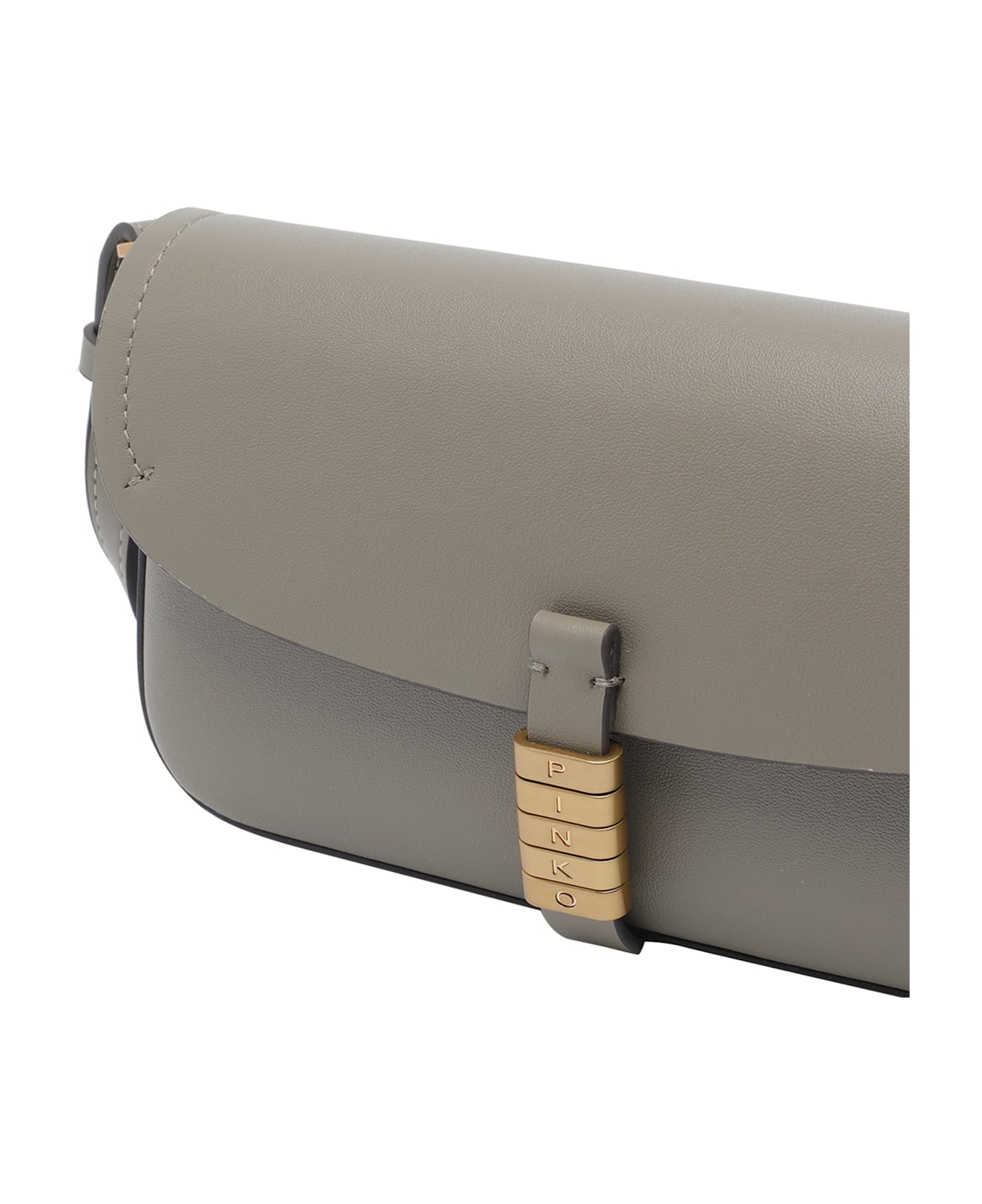 Pinko Saddle Shoulder Bag - Beige
