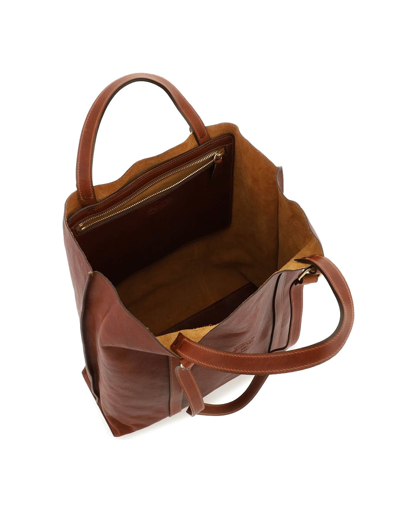 Il Bisonte Leather Handbag - SEPPIA (Brown)