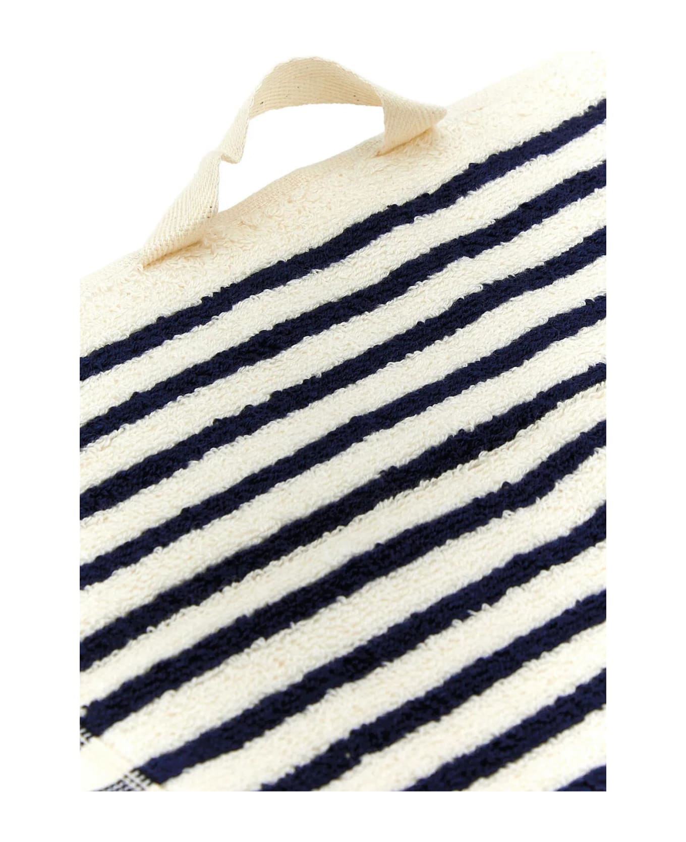 Tekla Embroidered Terry Towel - NAVY