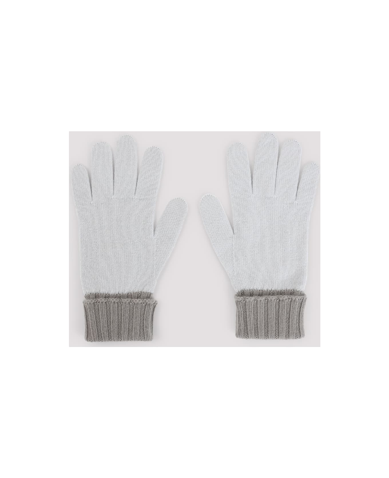 Gucci Gg Knit Gloves - Light Grey