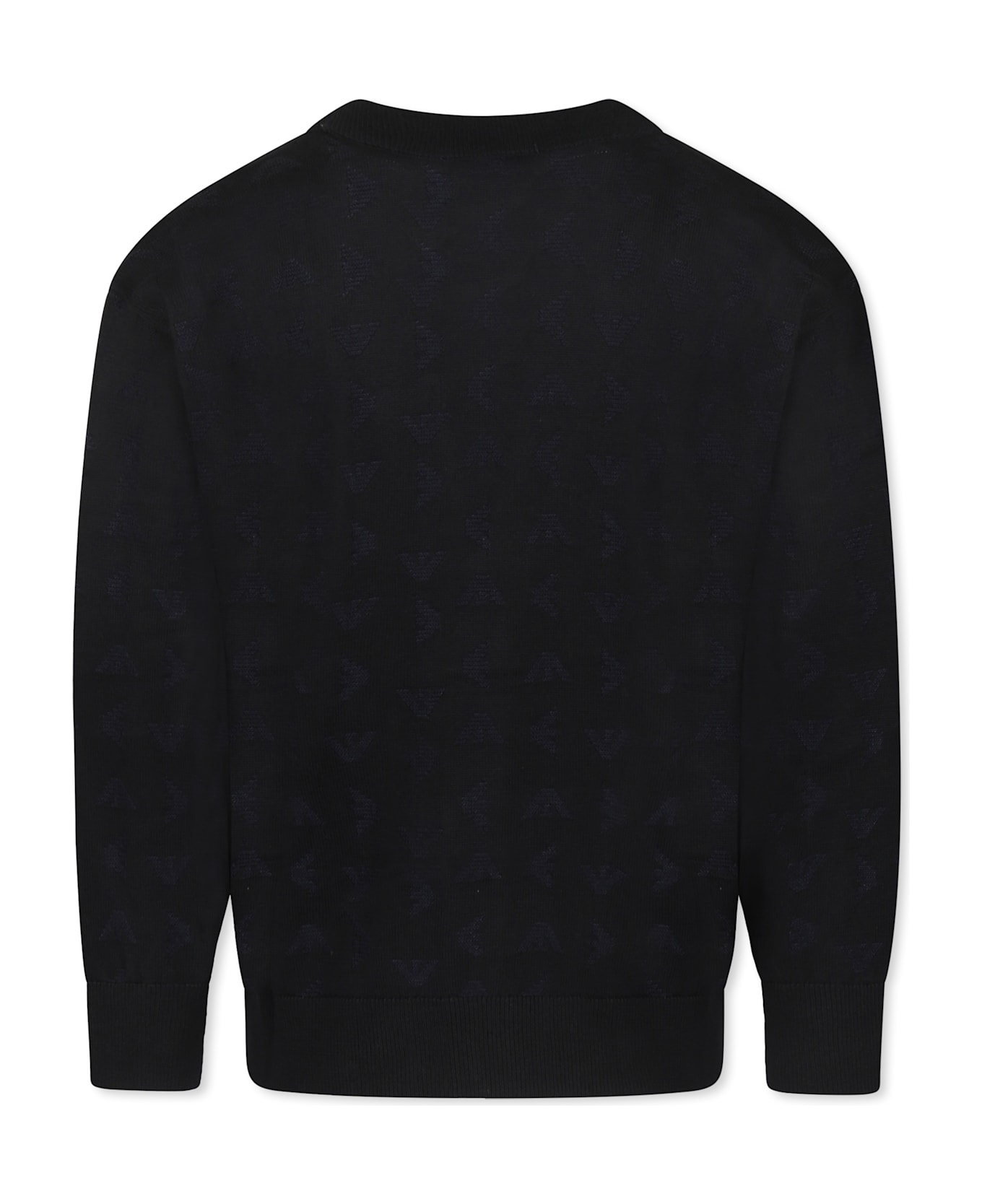 Emporio Armani Blue Cardigan For Boy With Eagle - Blue