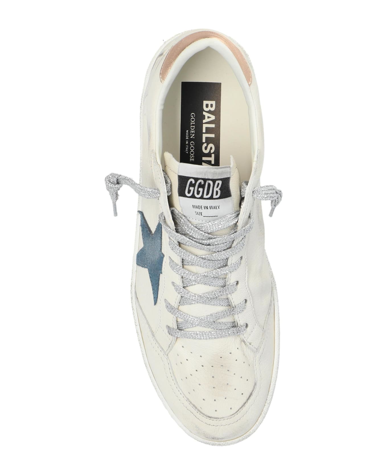 Golden Goose Ball Star - White/smoke Blue/peach
