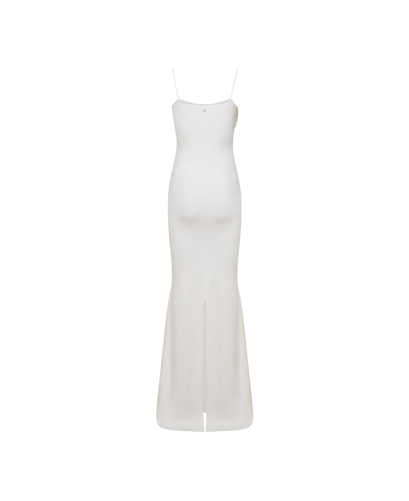 Jacquemus White 'la Robe Aro' Mermaid Dress In Viscose Woman - White ワンピース＆ドレス