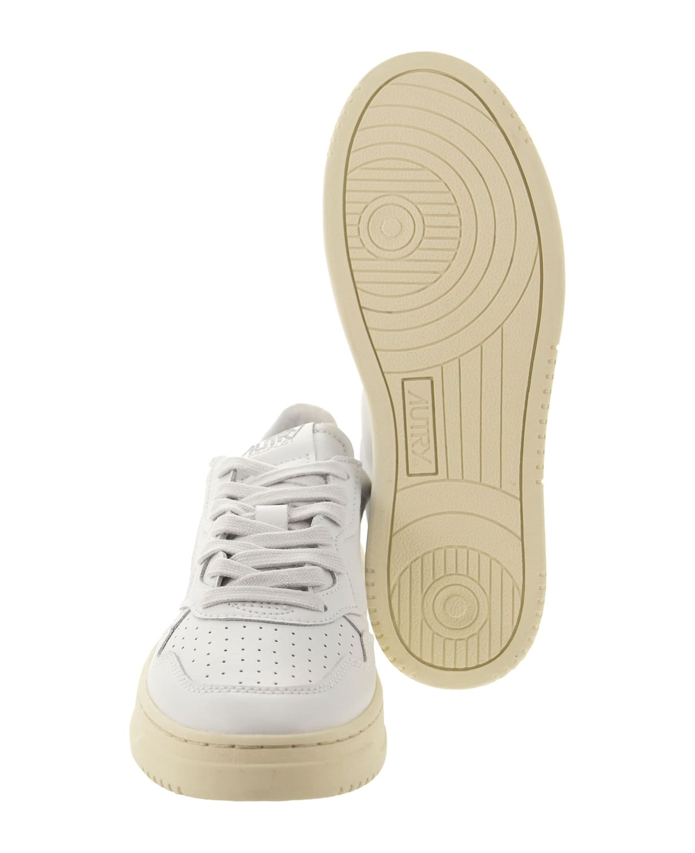 Autry Medalist Low - Leather Sneakers - White