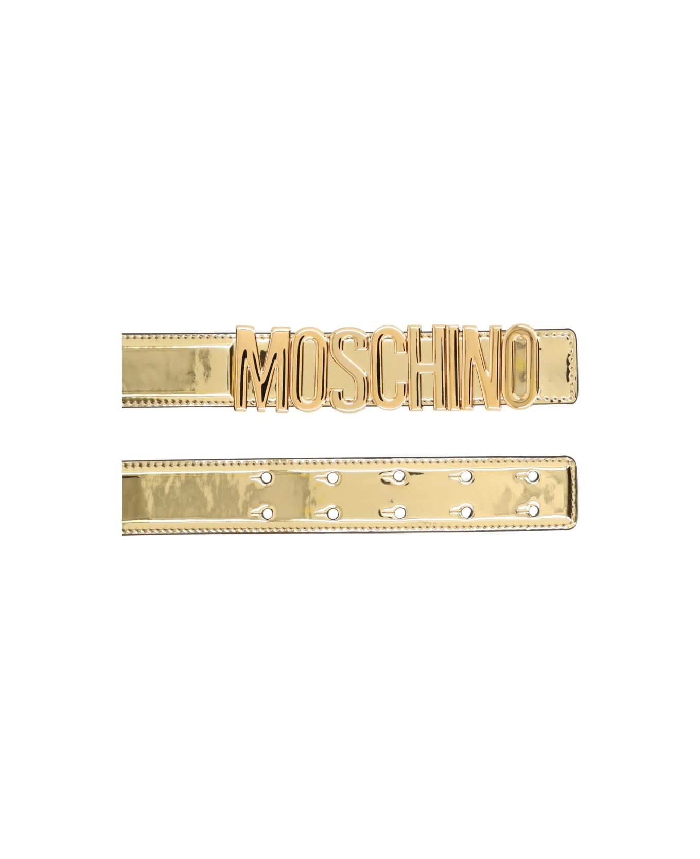 Moschino Belt With Logo - GOLD