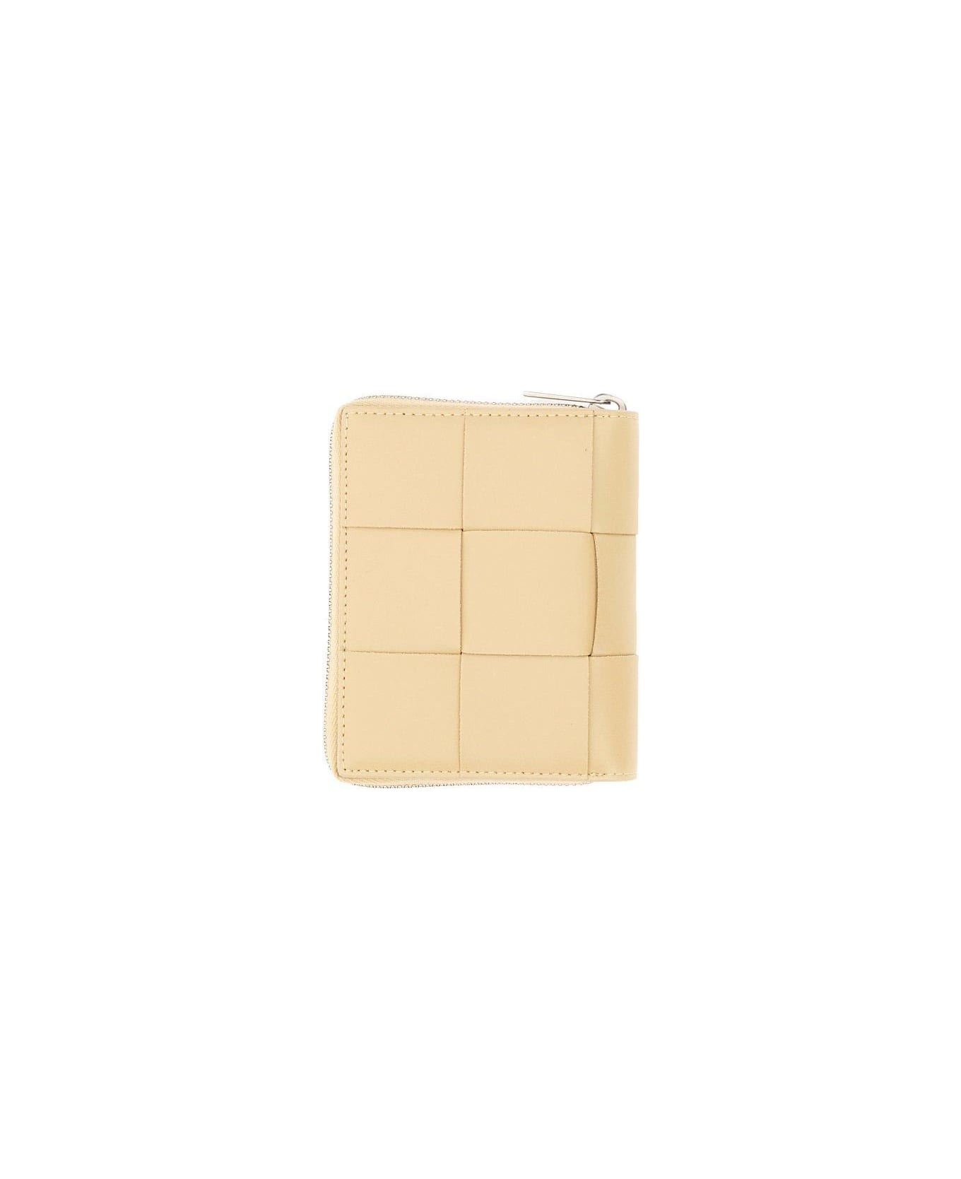 Bottega Veneta Compact Zip-up Wallet - BEIGE 財布