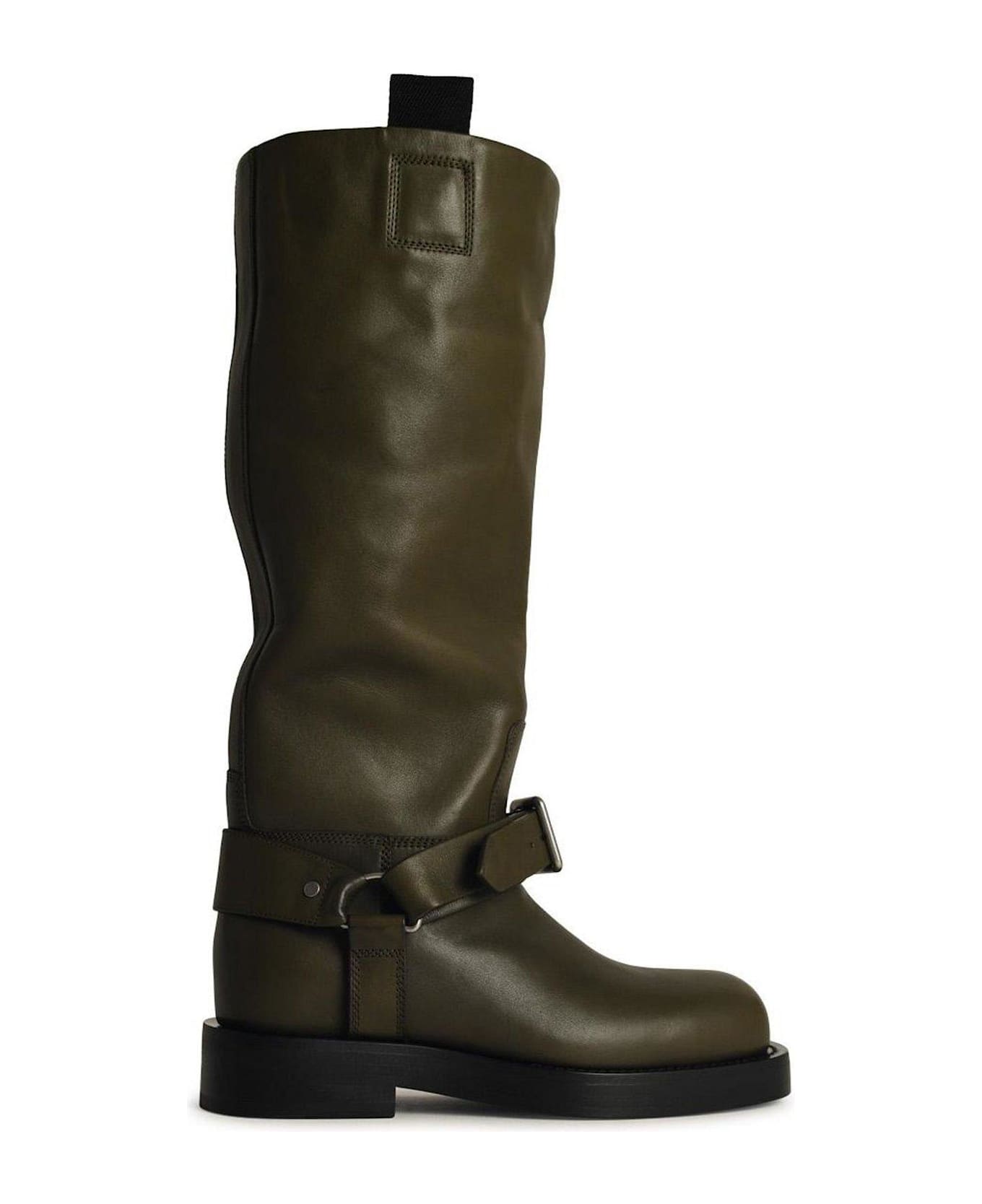 Burberry Green Leather Boots - Green