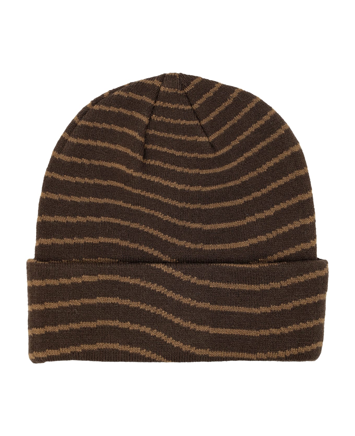 Dime College Wave Cuff Beanie - BLACK/BROWNE