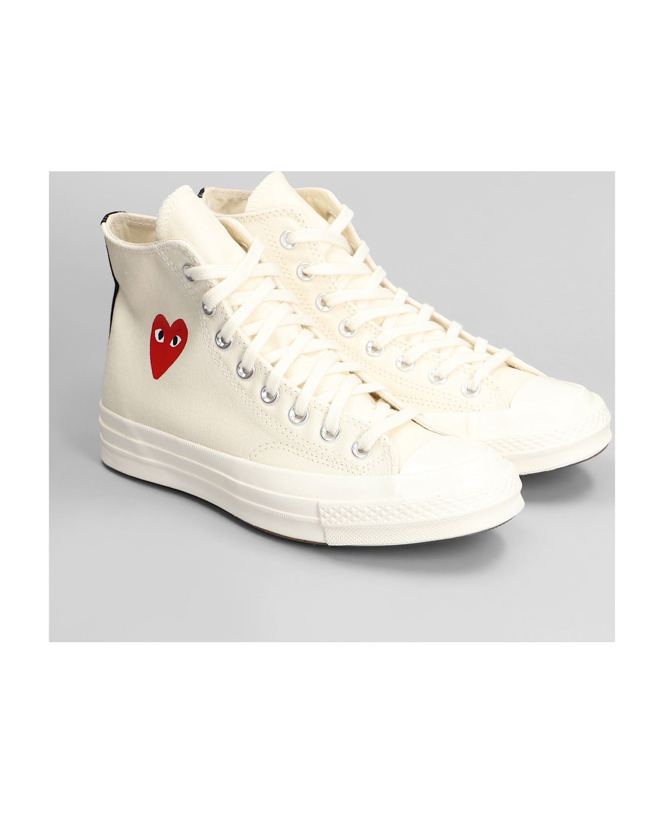 Comme des Garçons Play Chuck 70 Cdg High Sneakers In Beige Cotton - beige