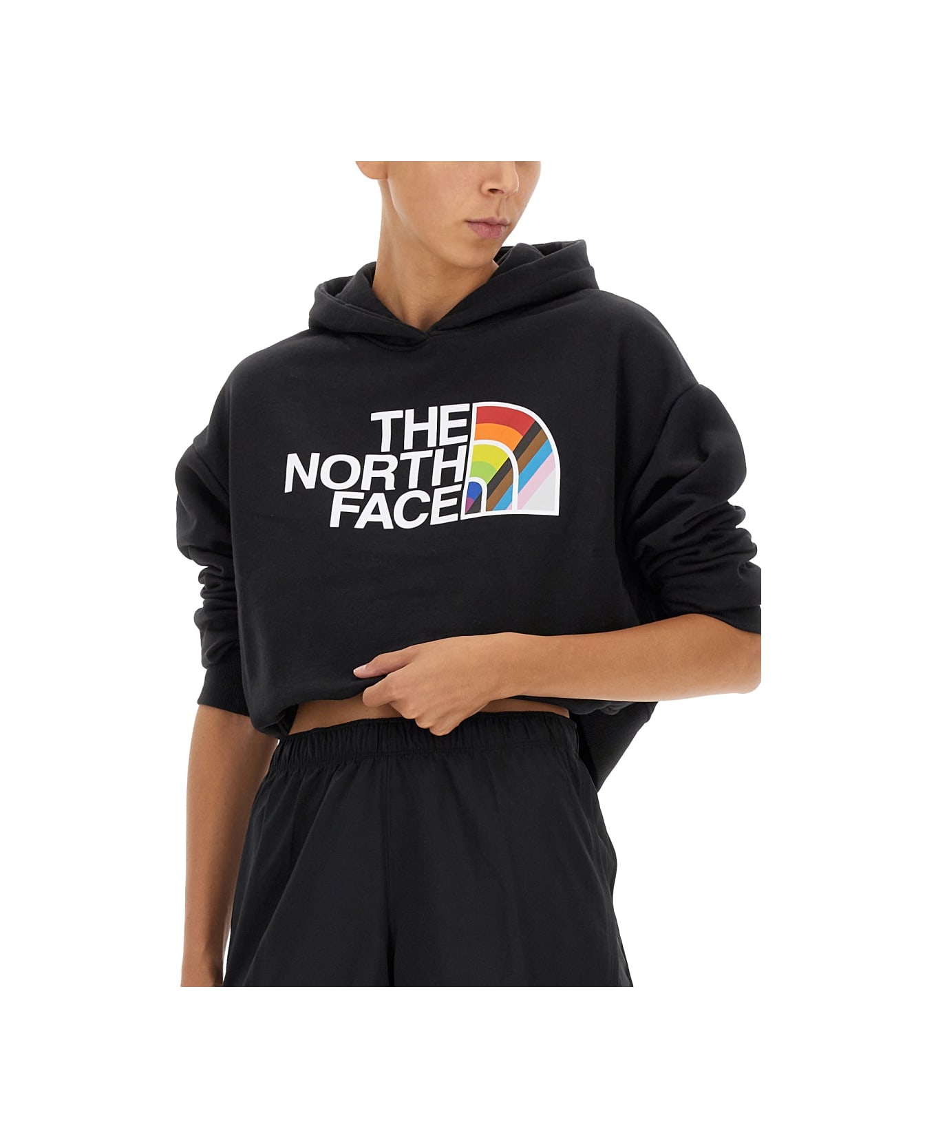 The North Face Sweatshirt With Logo Print - BLACK