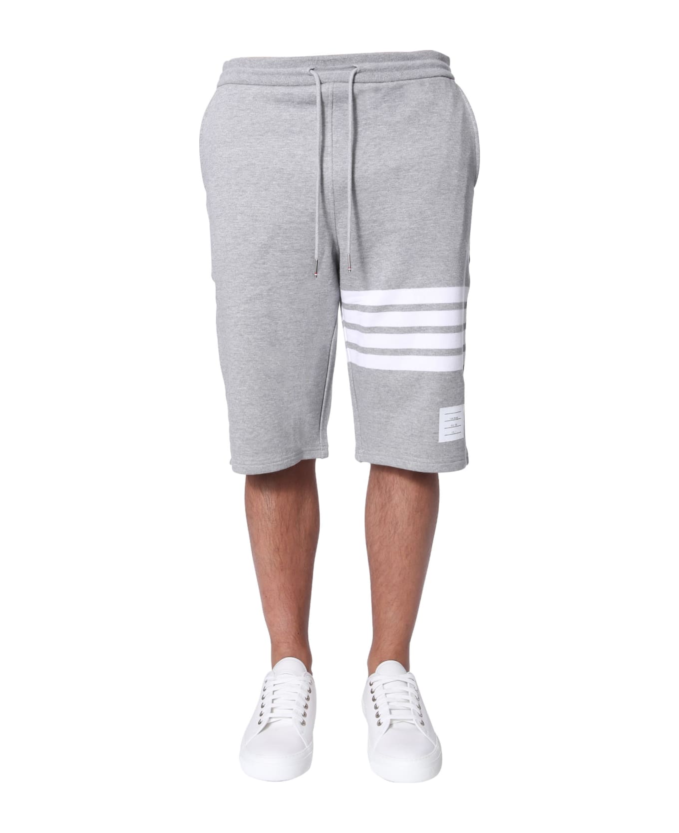 Thom Browne Cotton Bermuda - LIGHT GREY