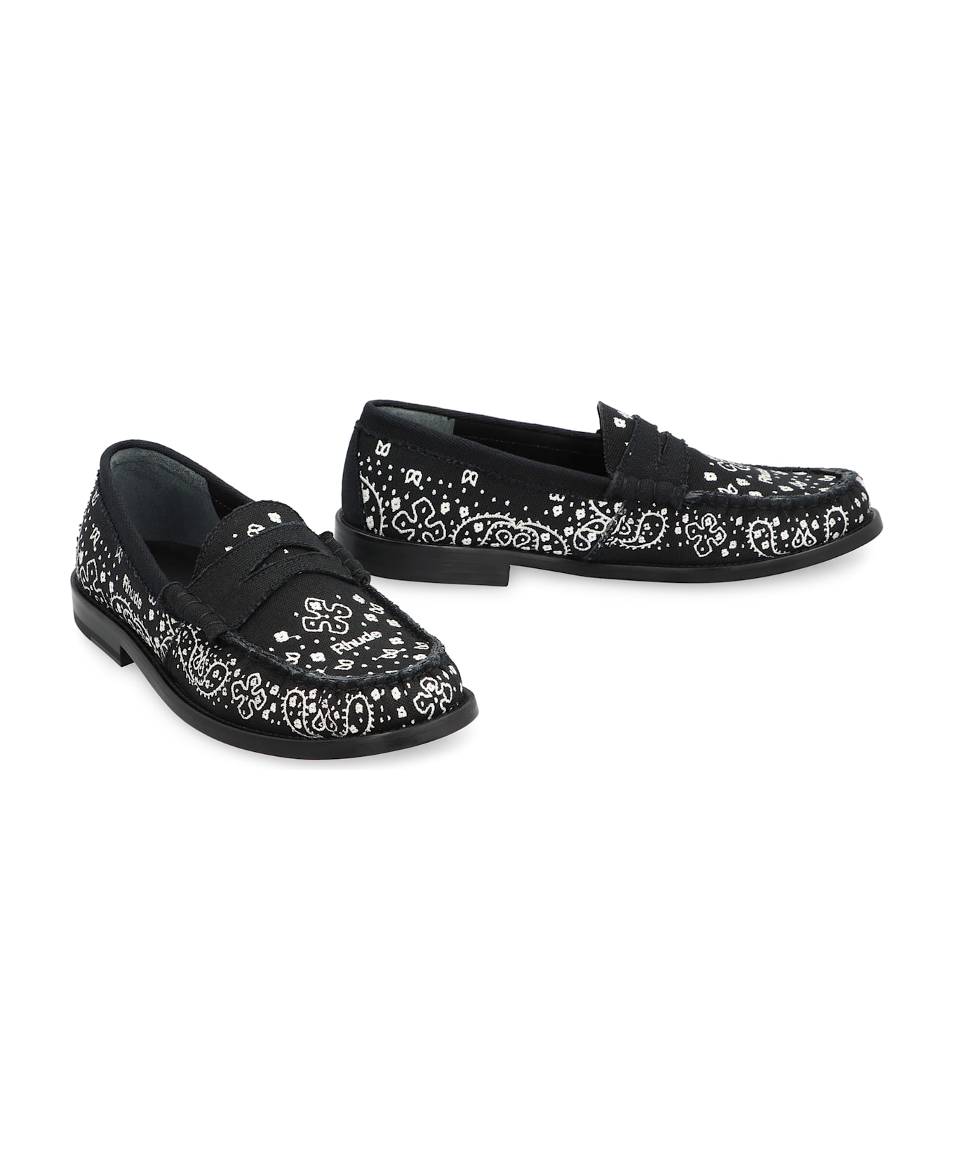Rhude Bandana Loafers - black