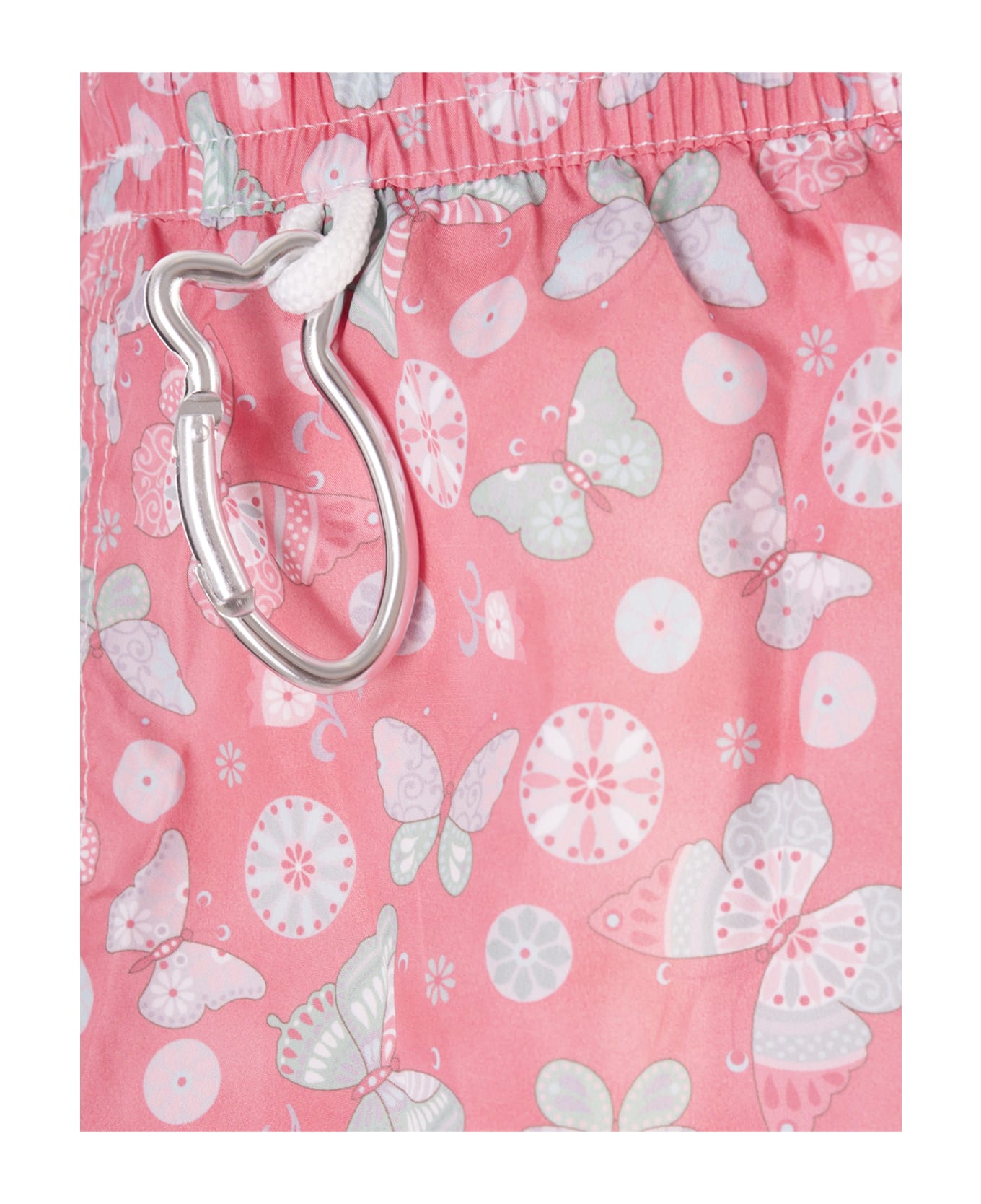 Fedeli Pink Swim Shorts With Butterfly Print - Pink スイムトランクス