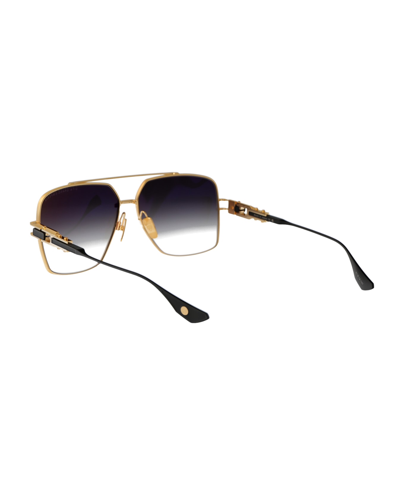 Dita Grand-emperik Sunglasses - Yellow Gold - Matte Black w/ Dark Grey to Clear Gradient