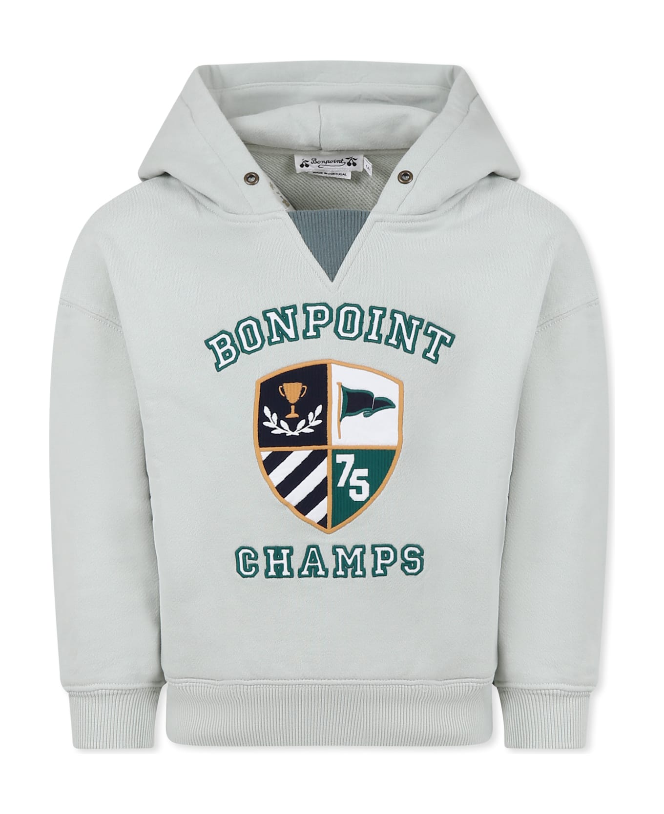 Bonpoint Green Sweatshirt For Boy With Logo - Green
