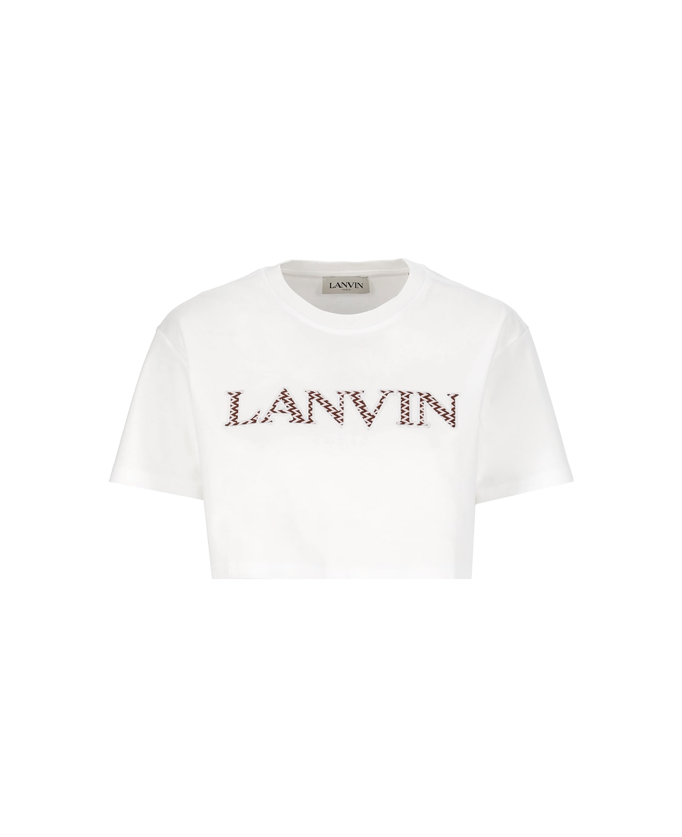 Lanvin Cotton Cropped T-shirt - White