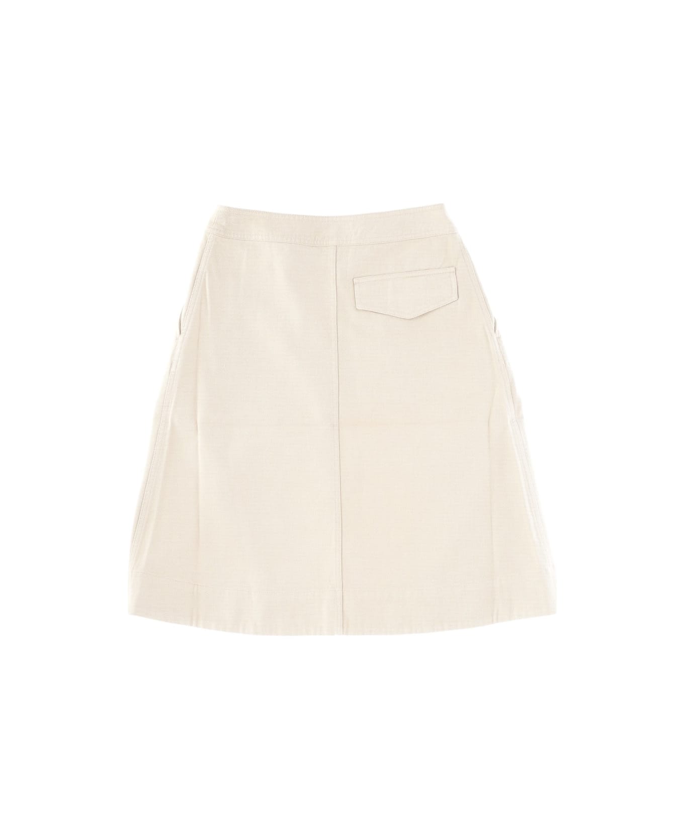 Margaret Howell Midi Skirt "mhl" - WHITE