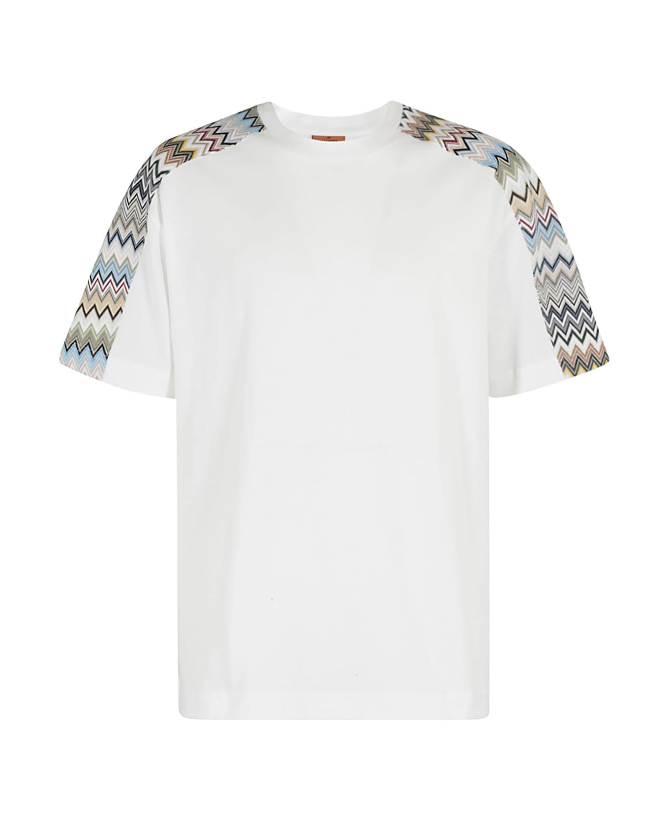Missoni Short Sleeve T Shirt - Ay White Base Beige
