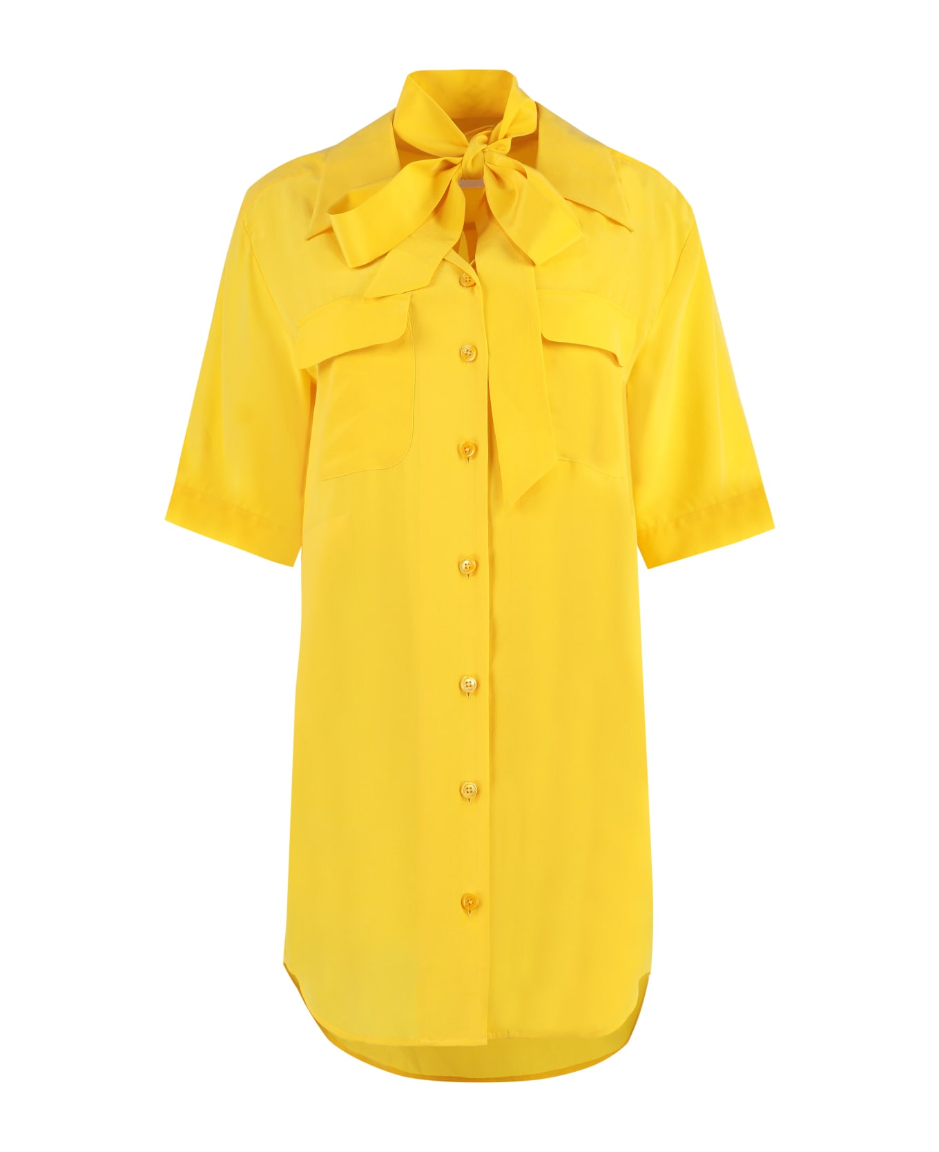 Equipment Belted Shirtdress - Yellow シャツ