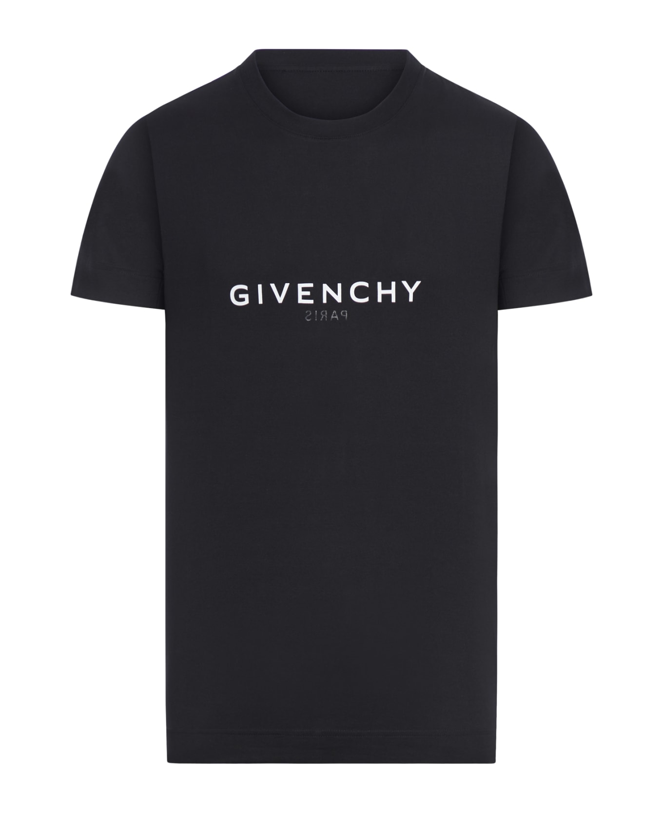 Givenchy Slim Fit Reverse Print T-shirt - Black
