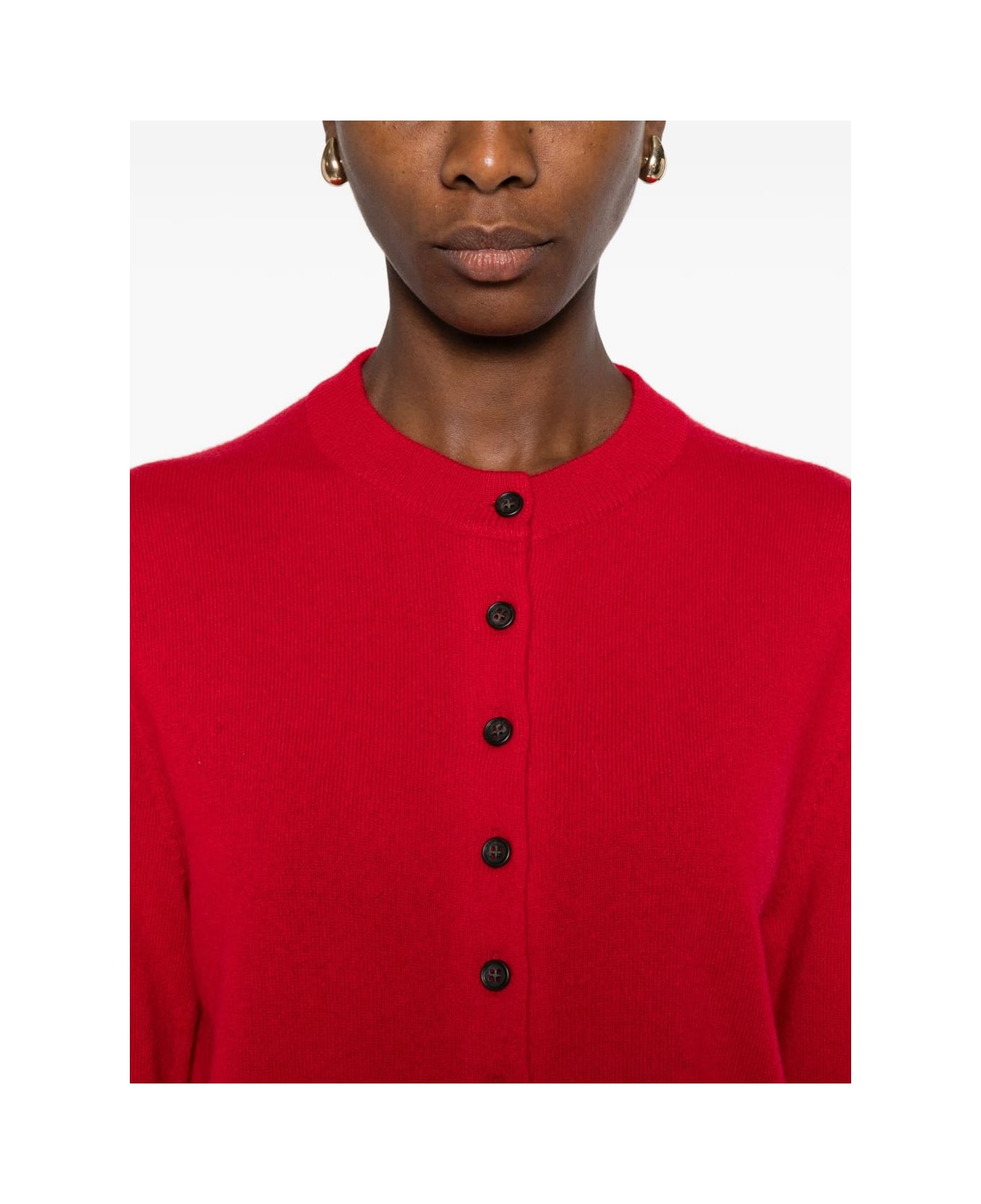 Lisa Yang Wool Cardigan Sweater - Red