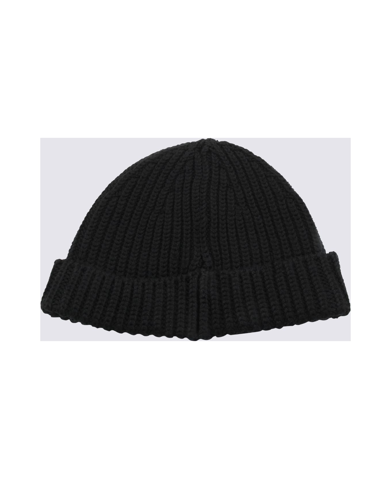 Etro Black Wool Logo Beanie Hat - Black