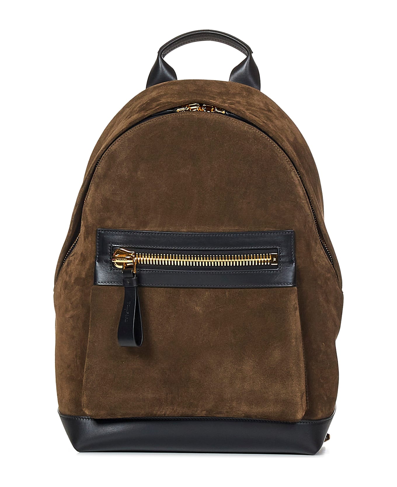 Tom Ford Suede And Smooth Calf Leather Buckley Backpack - Army Green Black