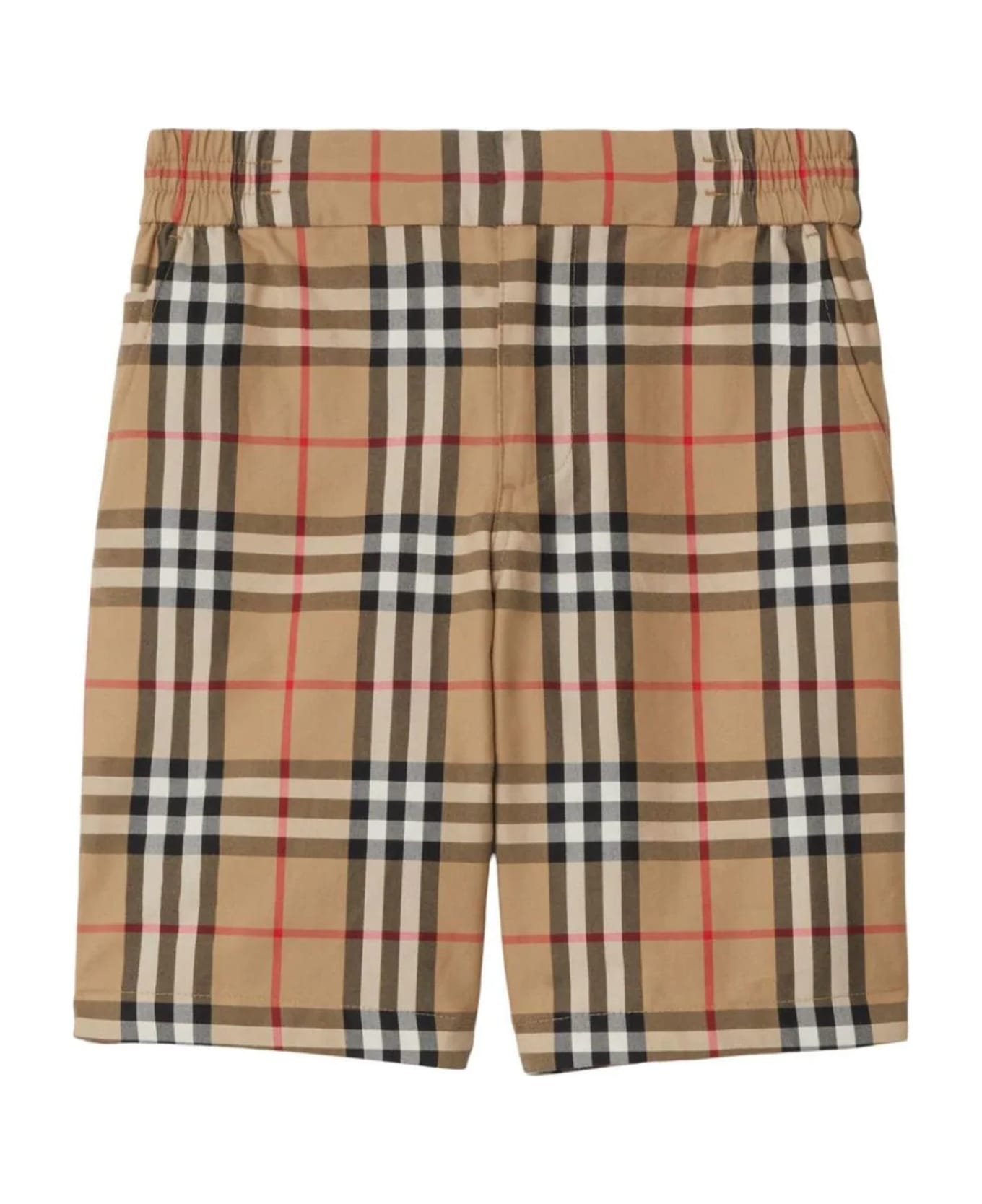 Burberry Beige Cotton Shorts - Archive Beige Ip Chk