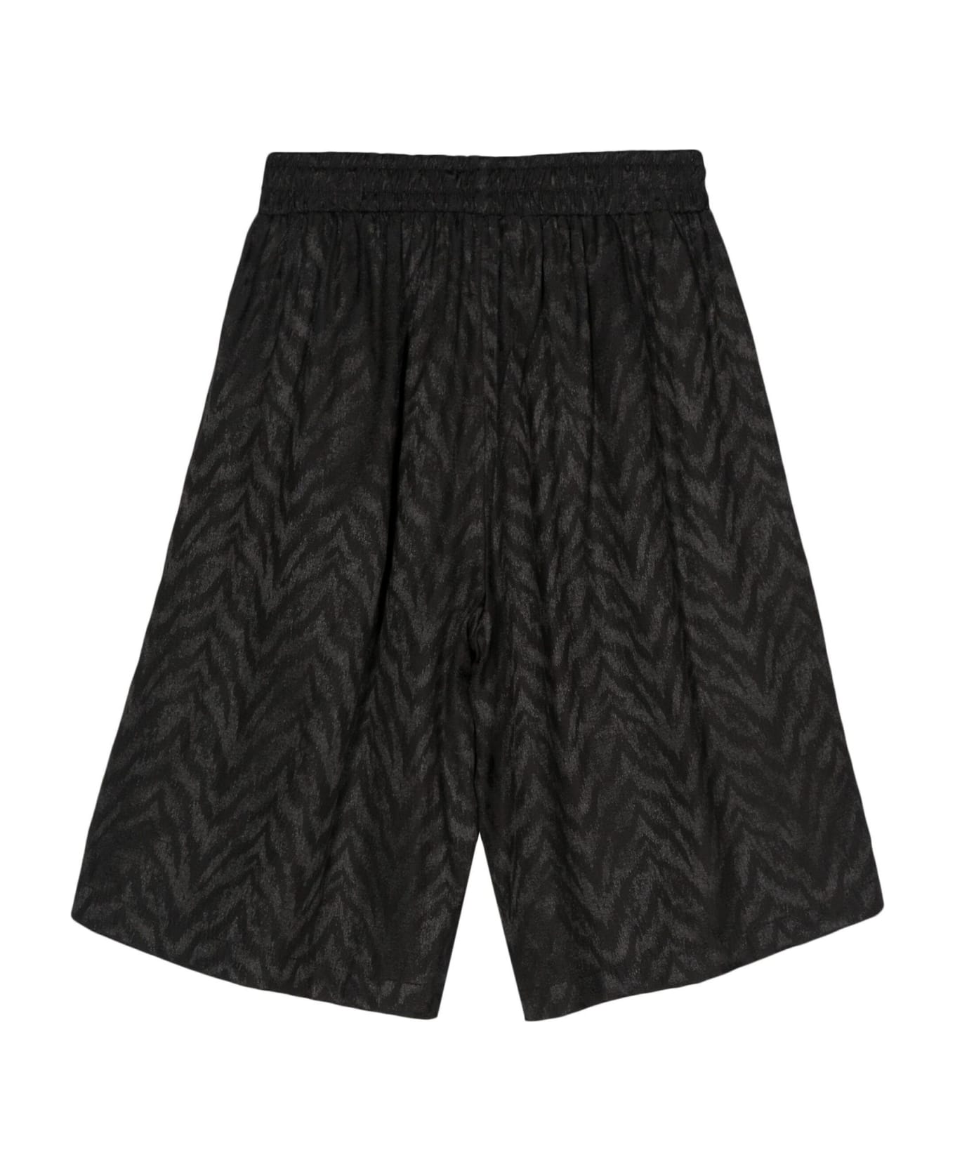 Family First Milano Black Viscose Shorts - BLACK