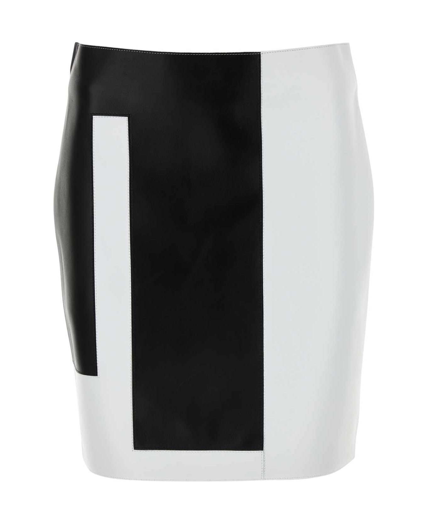Fendi Multicolor Leather Mini Skirt - BLACKMULTI スカート