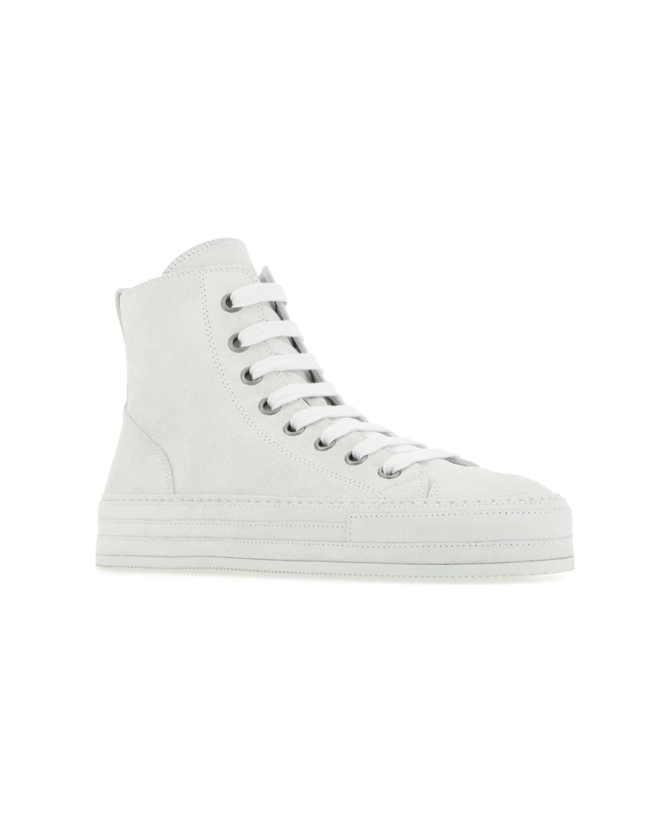 Ann Demeulemeester Chalk Suede Sneakers - 001