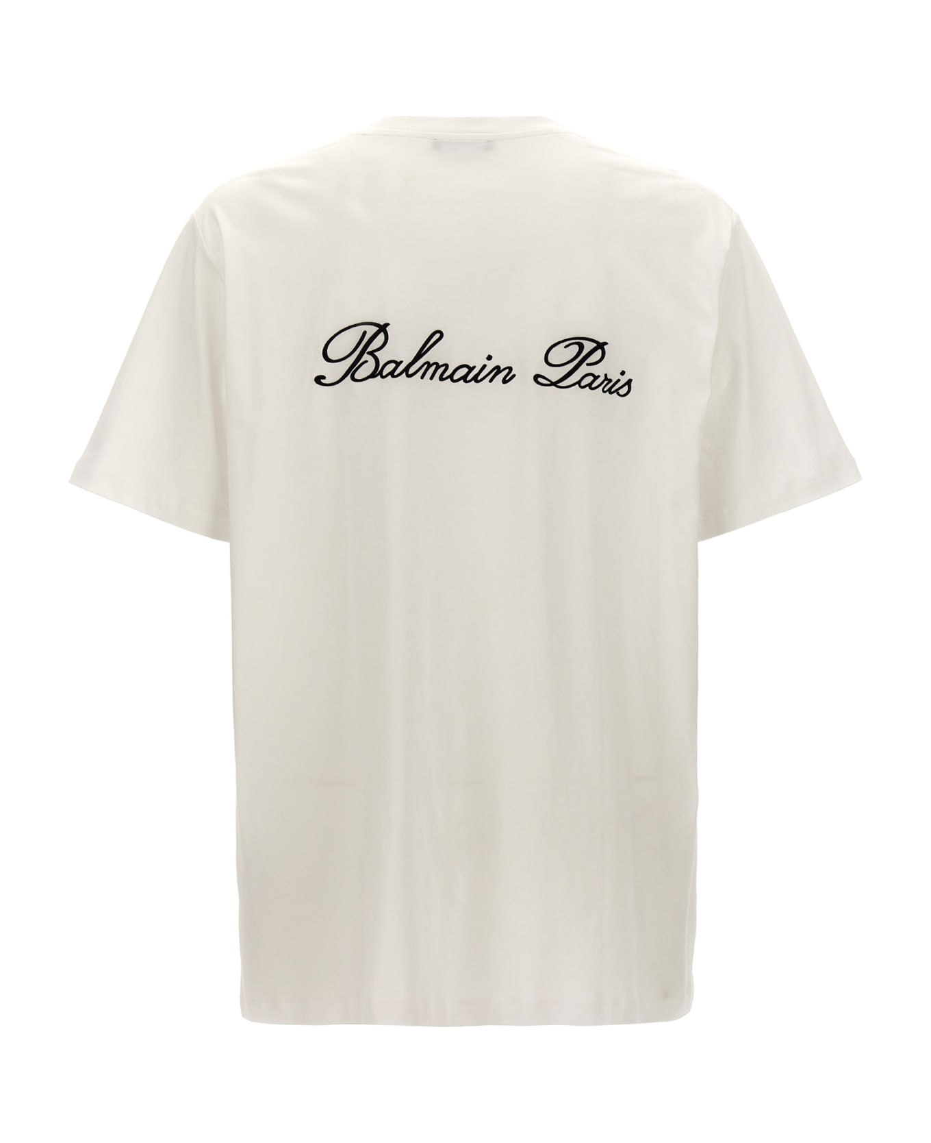 Balmain 'balmain Signature' T-shirt - White/Black