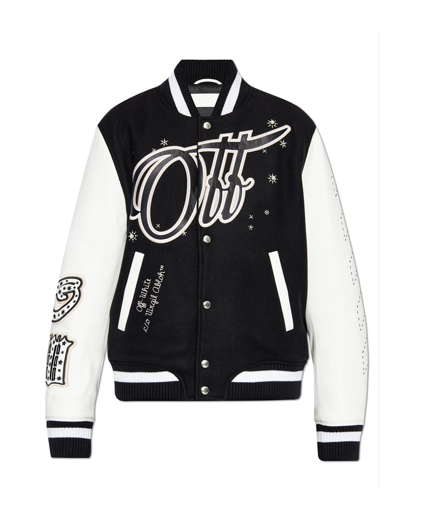 Off-White Wo Bling Stars Buttoned Jacket - BLACK/WHITE