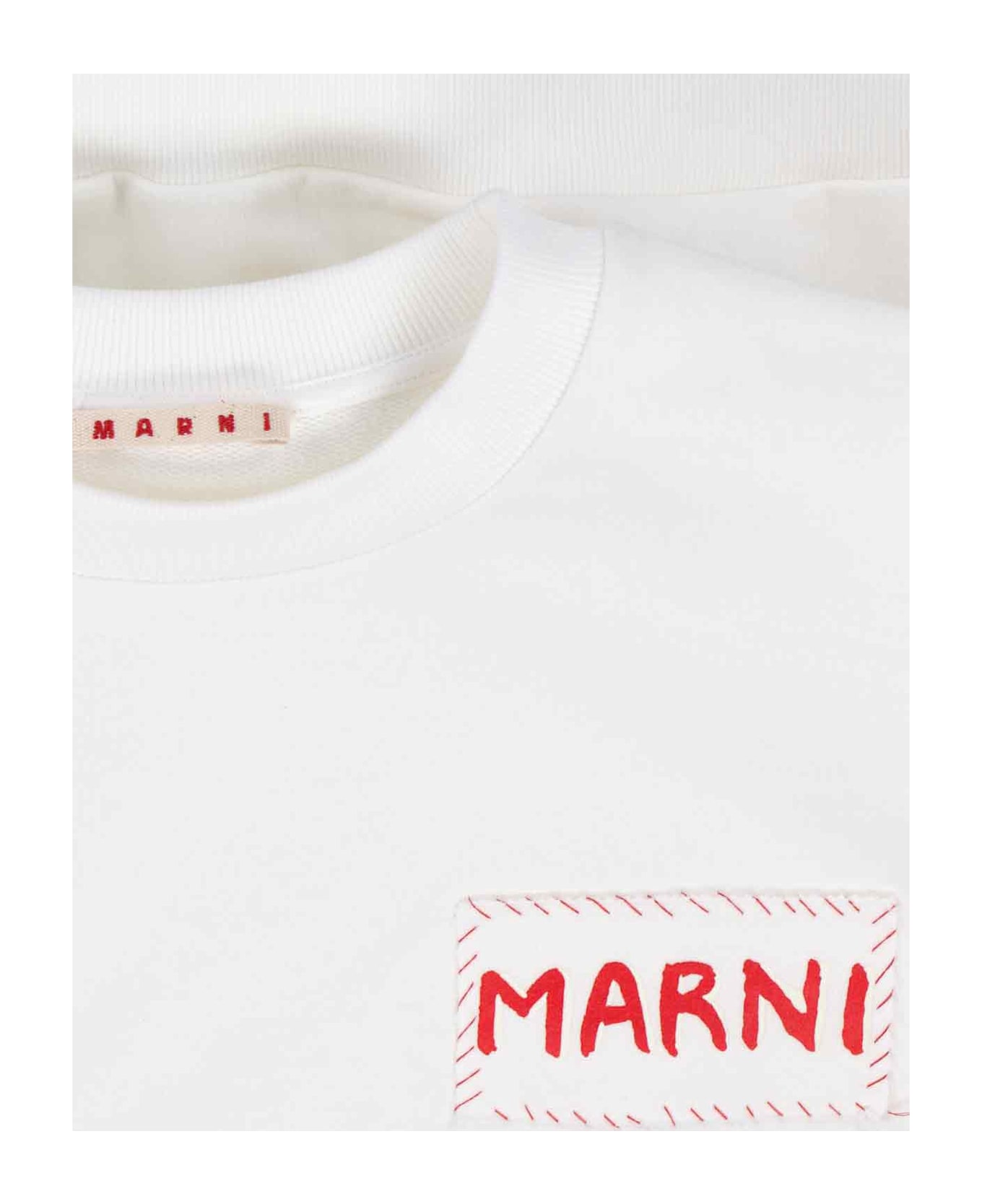 Marni Logo Sweatshirt - NATURAL WHITE