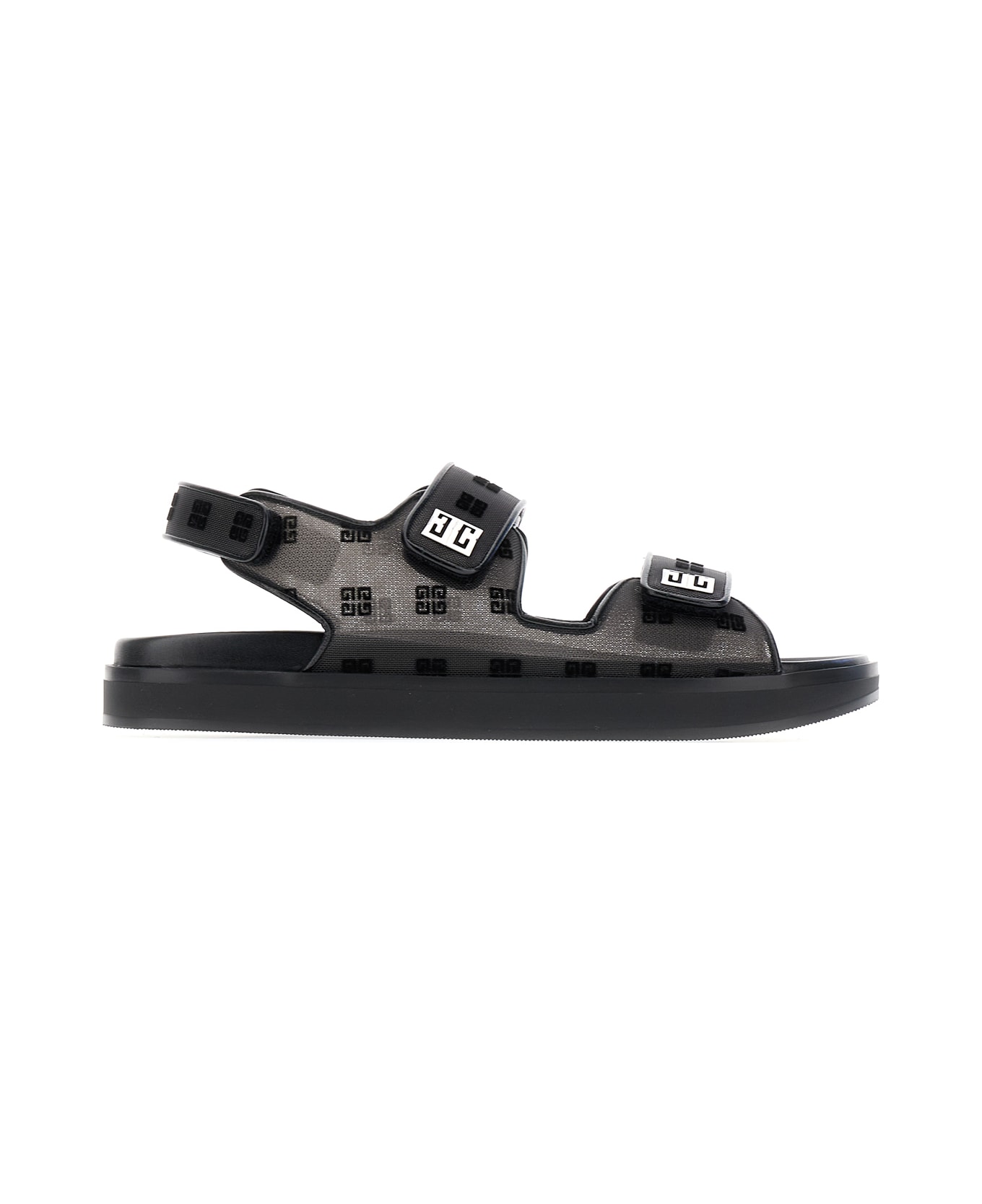 Givenchy Black Mesh 4g Sandals - 001