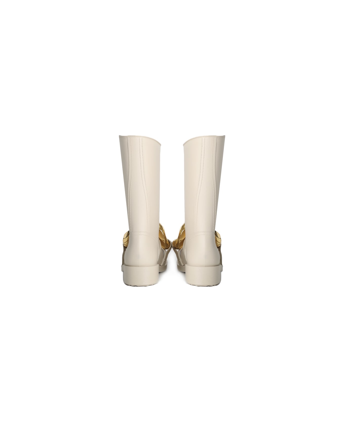 J.W. Anderson Chain Boots In Rubber - Beige