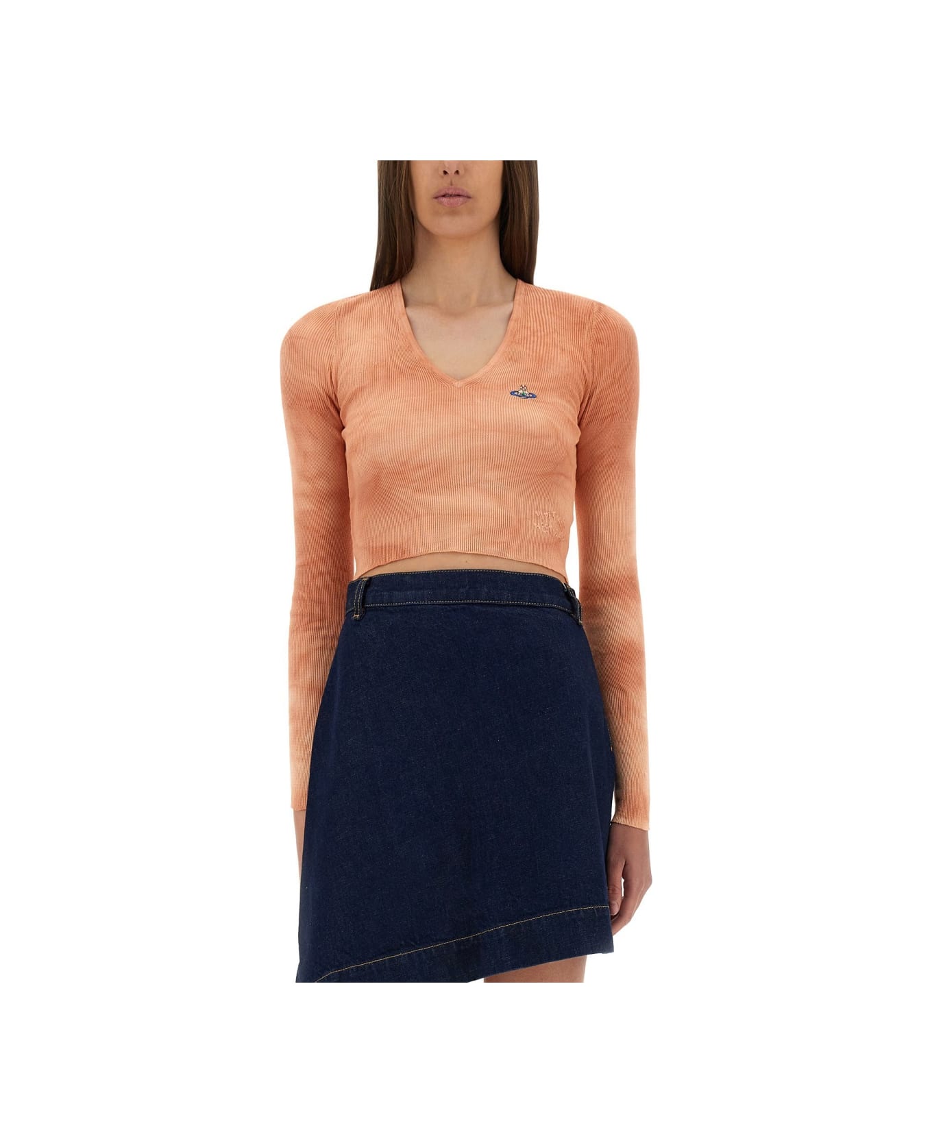 Vivienne Westwood "bea Cropped" Top - PINK