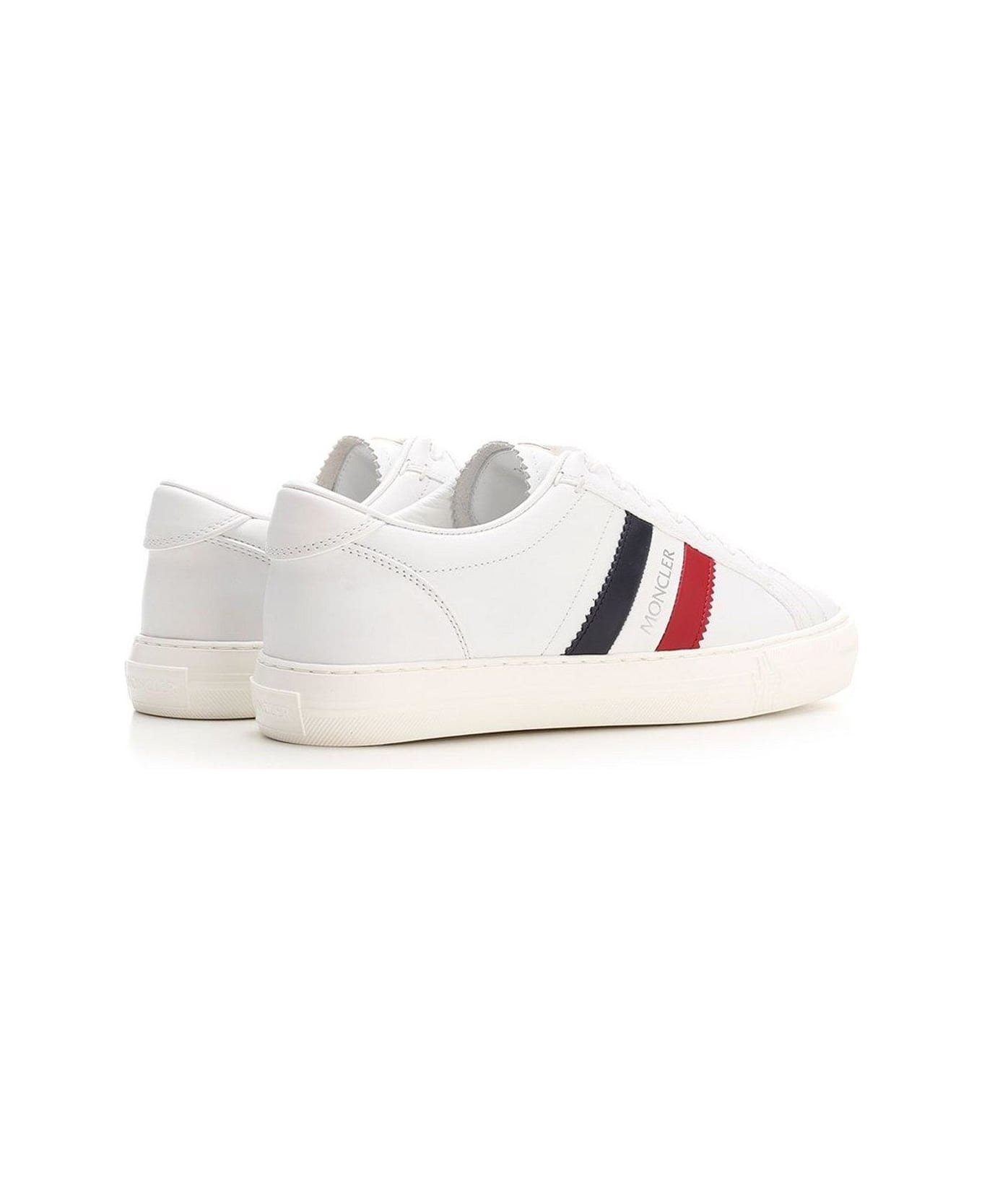 Moncler Low Top Lace-up Sneakers - BIANCO