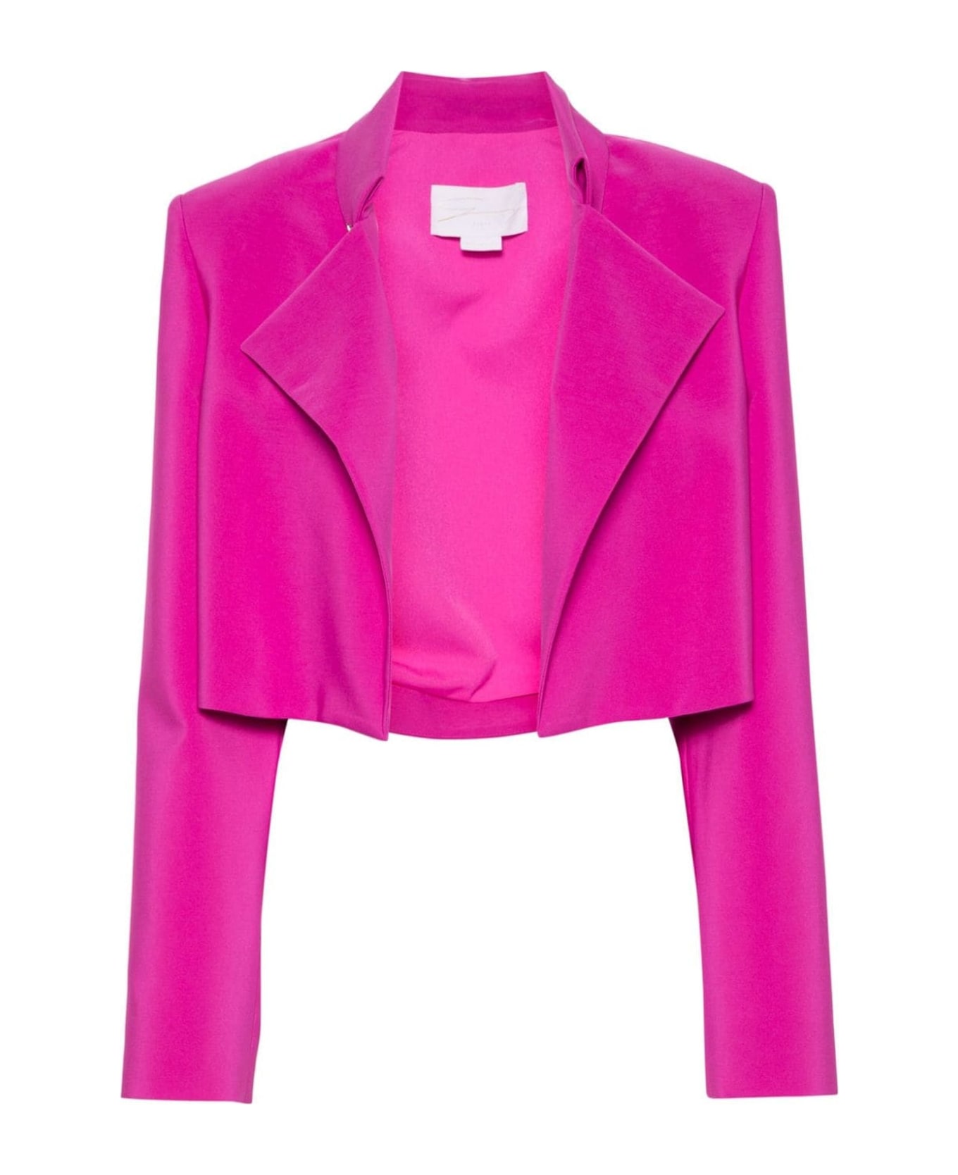 Genny Cropped Jacket With Lapels - Pink