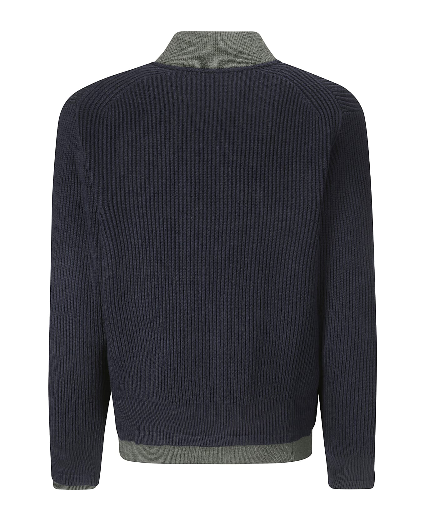 Sacai Cardigan Jacket - Navy×b/khaki