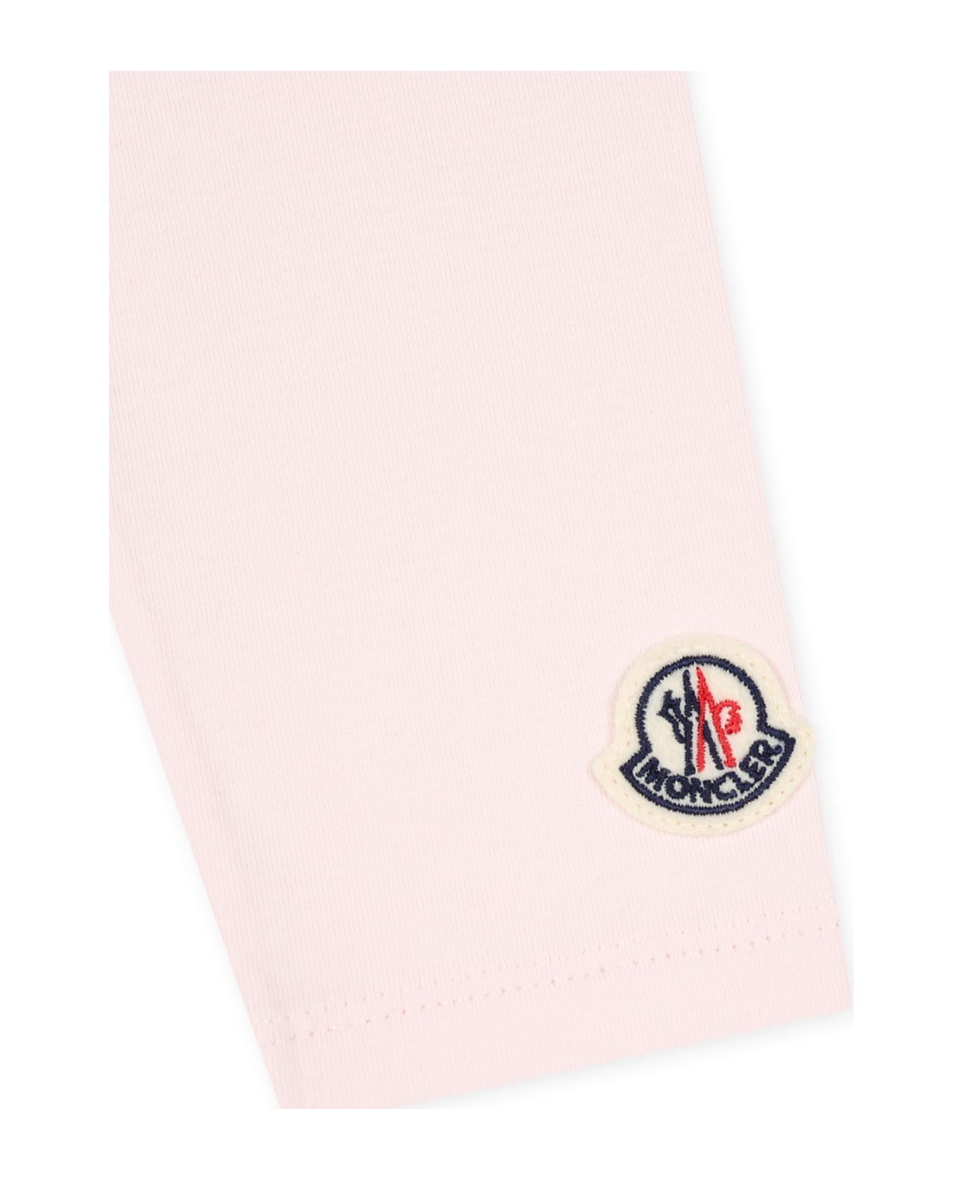 Moncler Pink Sweatshirt For Baby Girl With Logo - Pink ボトムス