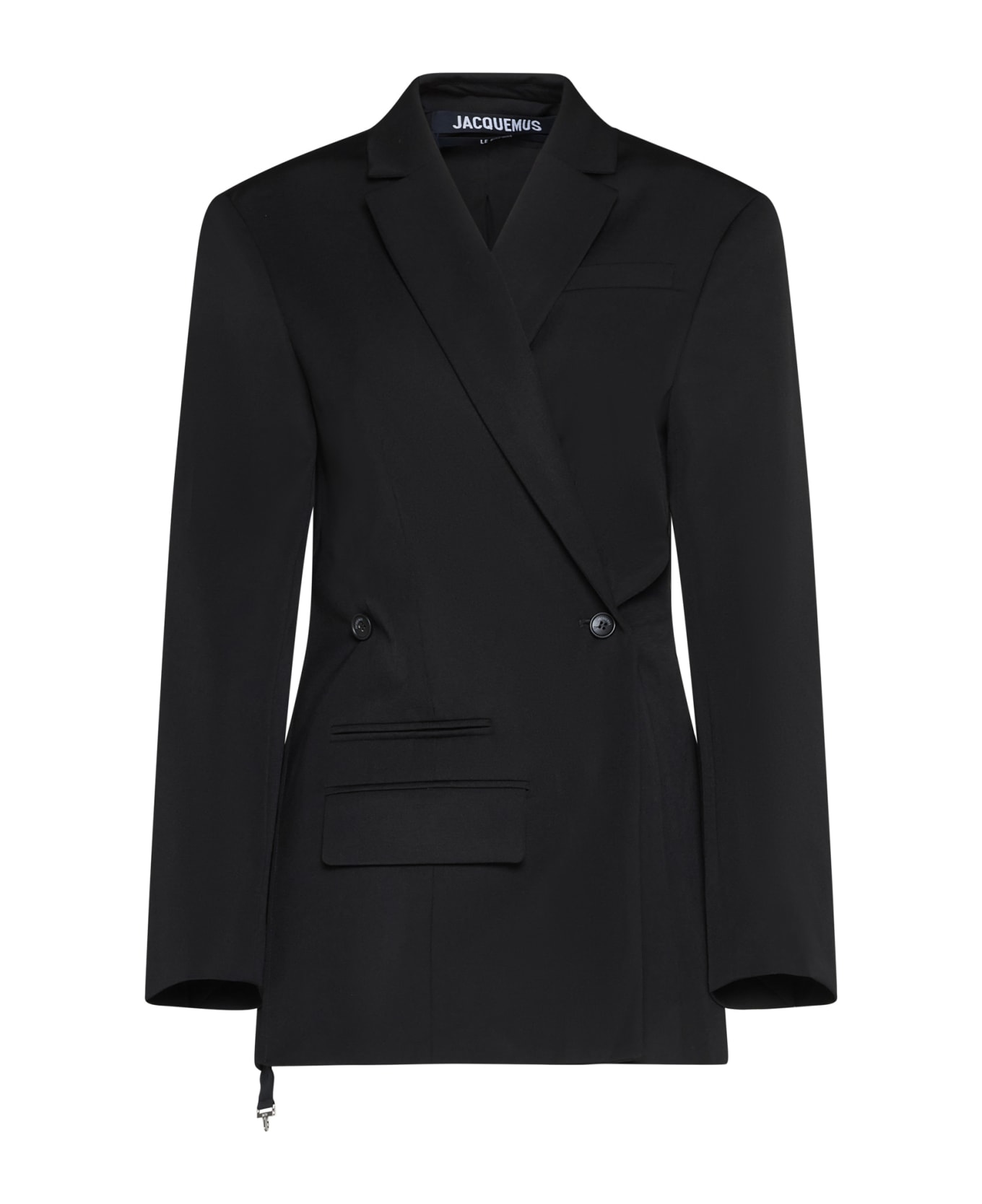 Jacquemus Jacket Dress In Cotton Tibau - Black ブレザー