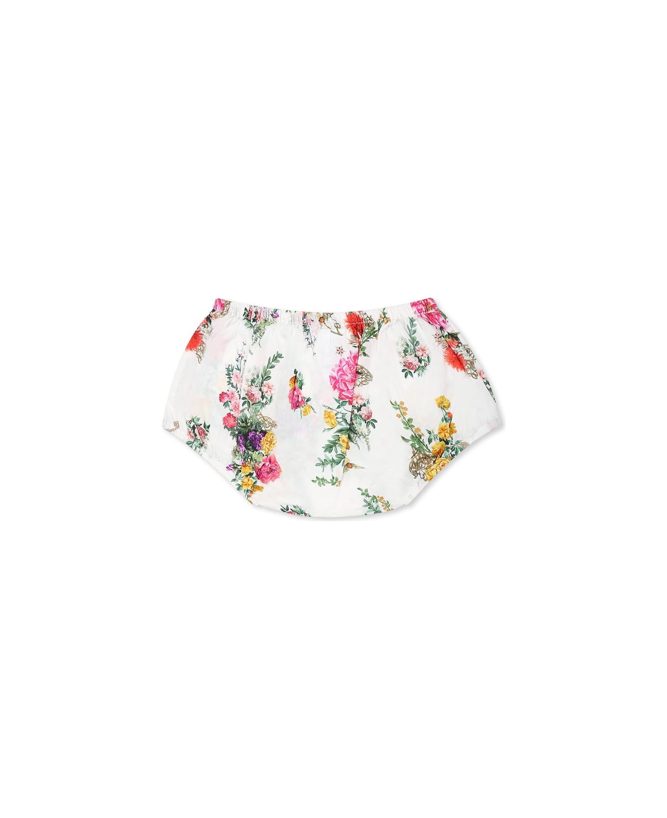 Camilla Ivory Suit For Baby Girl With Floral Print - Ivory