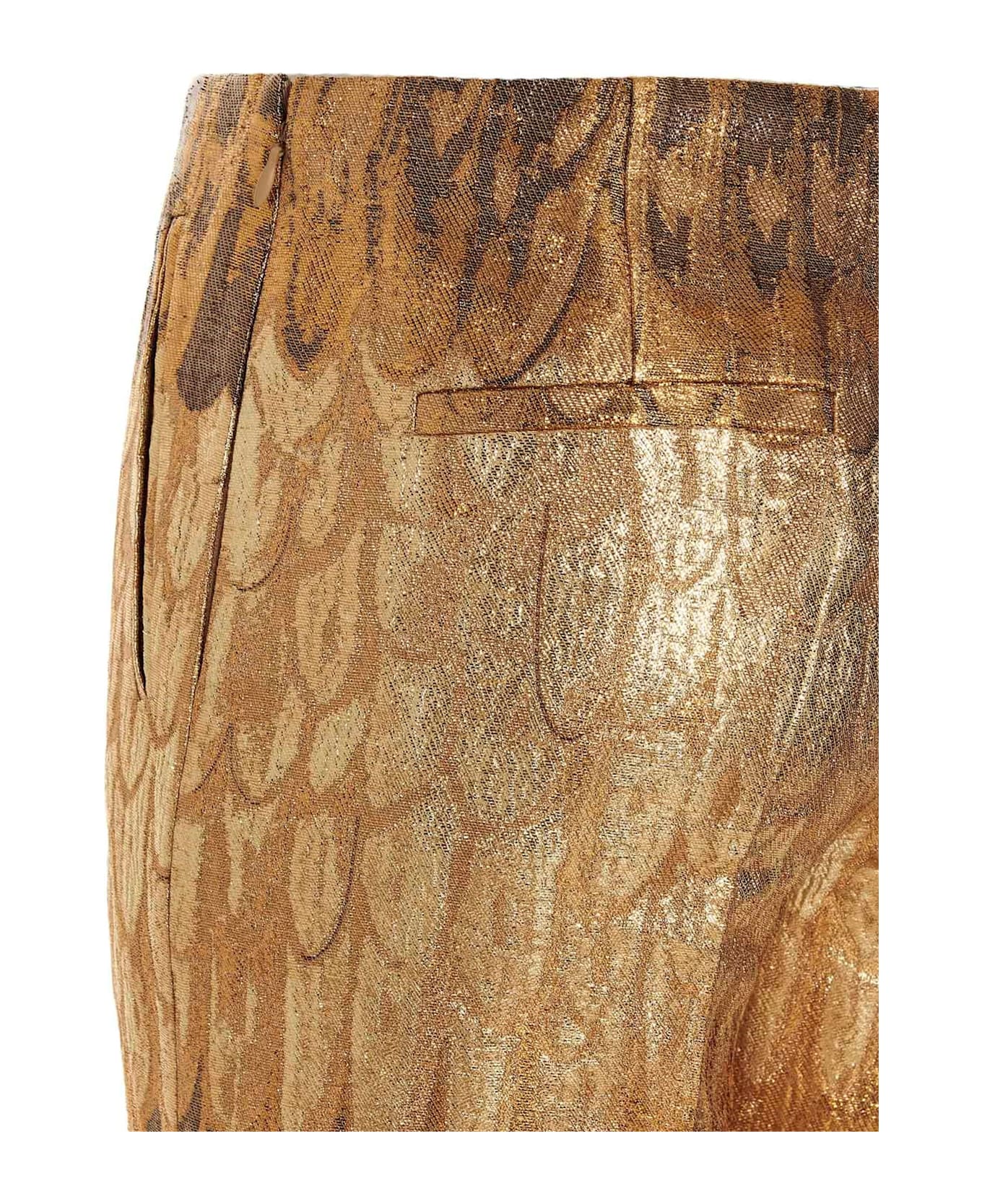 Valentino Garavani Pantalone Valentino Broccato - Gold