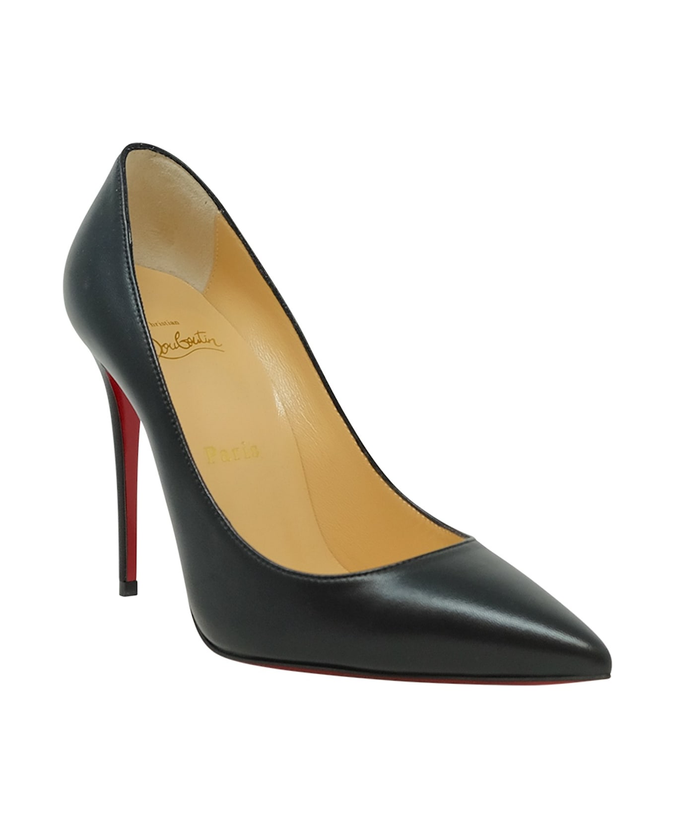 Christian Louboutin Black Leather Kate 100 Pumps