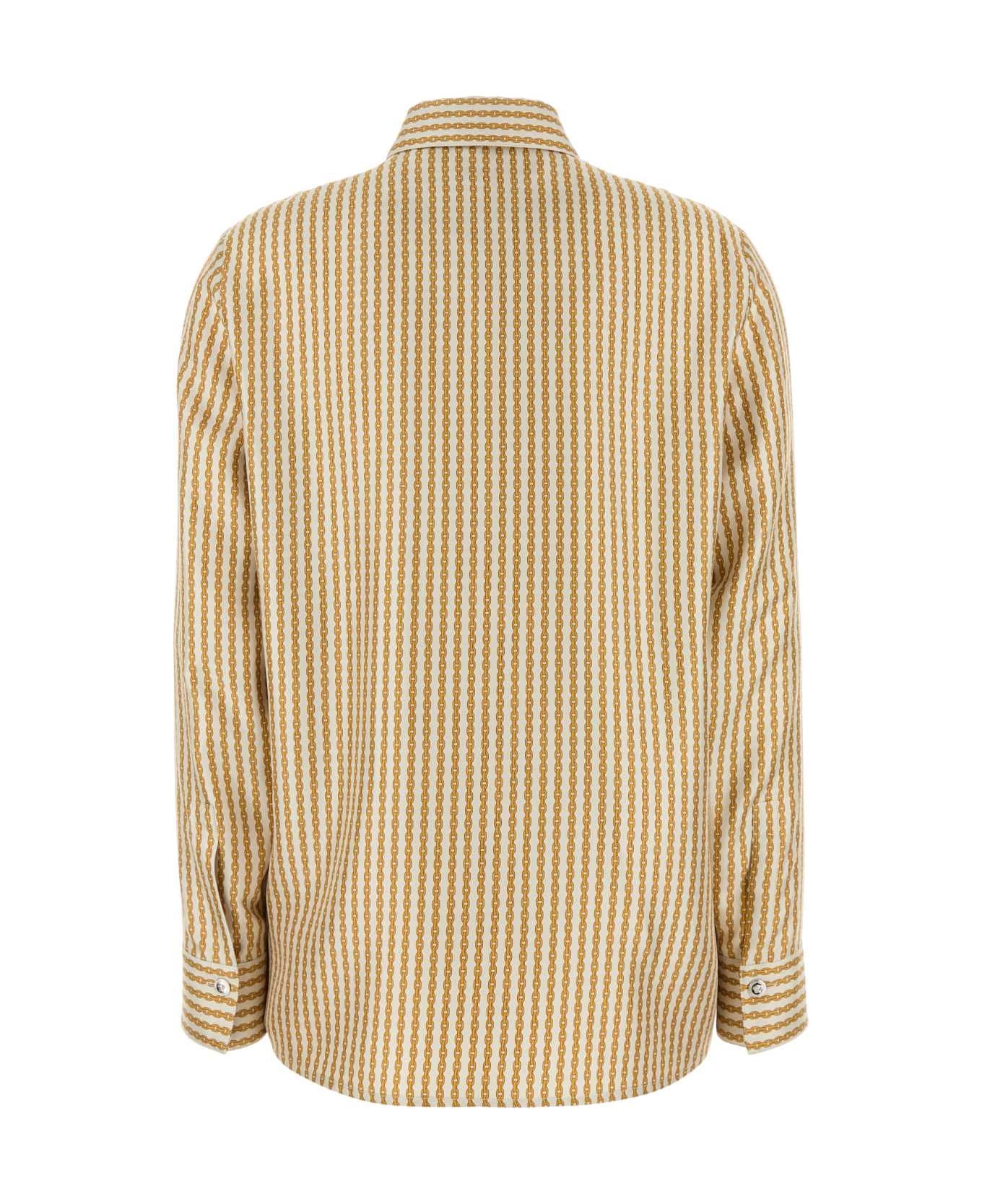 Versace Printed Silk Shirt - BONEGOLD